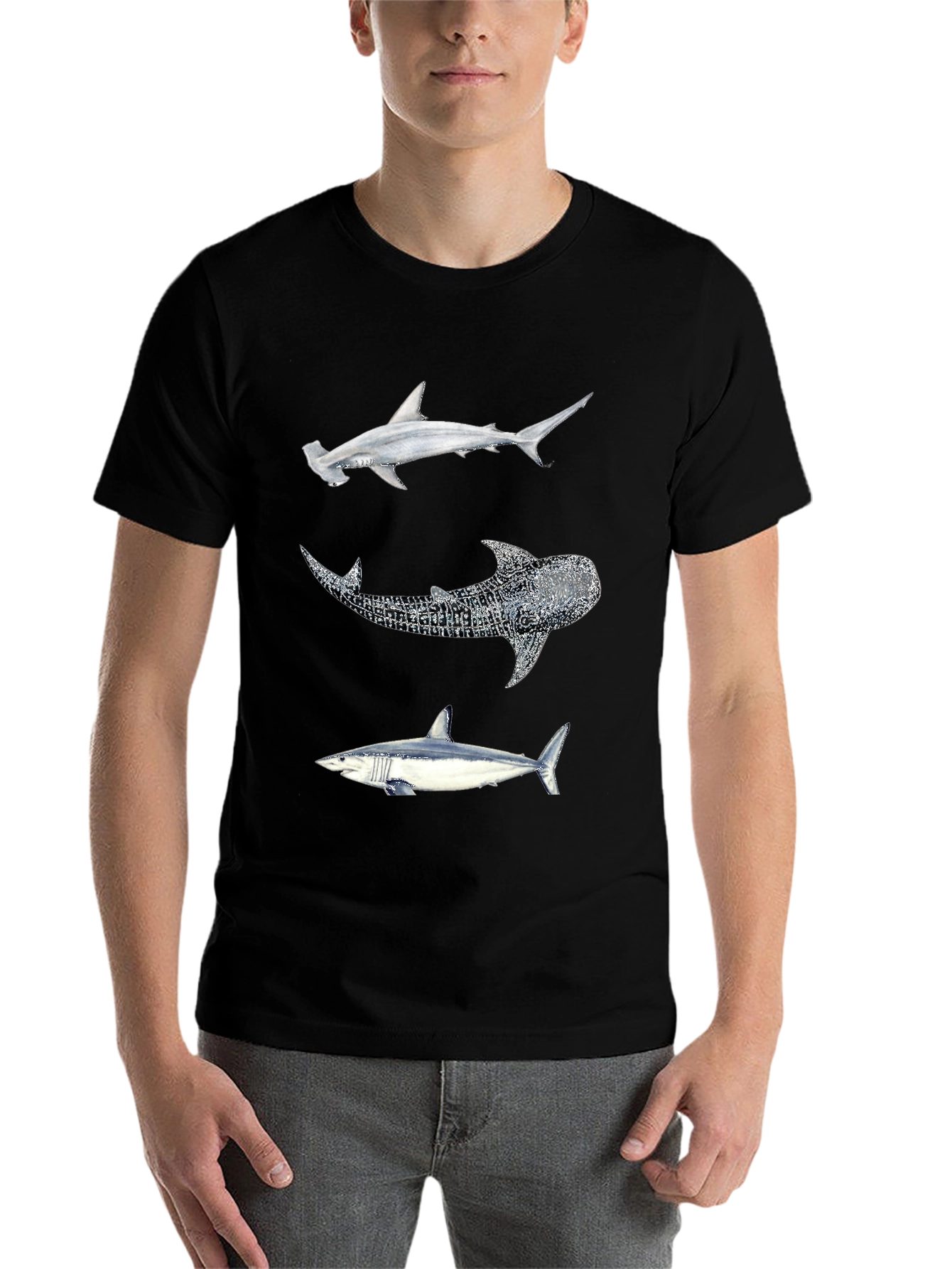 Black Shark Trio Black T-Shirt view 7