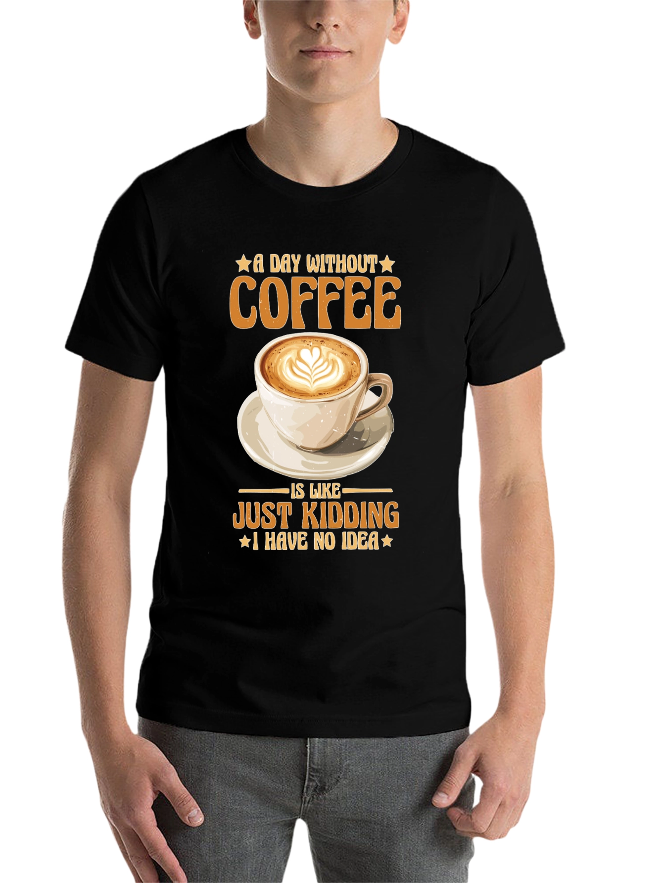 Black Coffee Lover T-Shirt - Funny Coffee Tee view 7