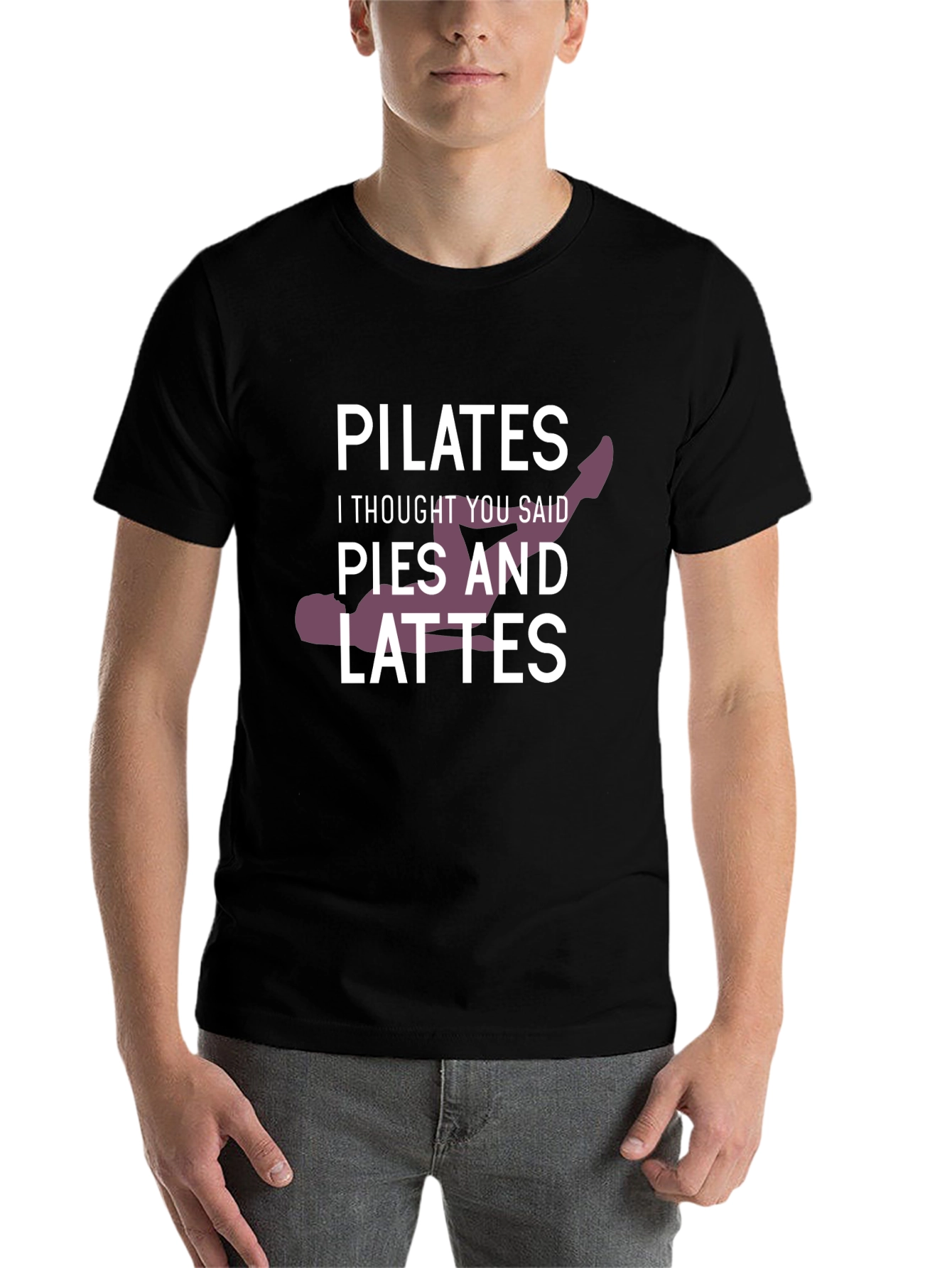 Black Pilates vs. Pies & Lattes Graphic Tee view 7