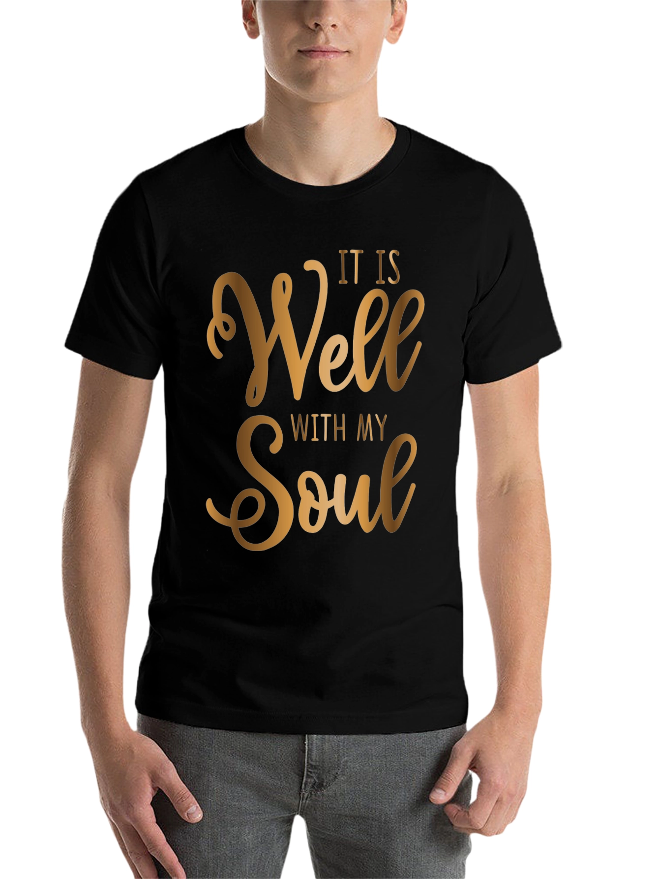 Black It is Well With My Soul T-Shirt view 7
