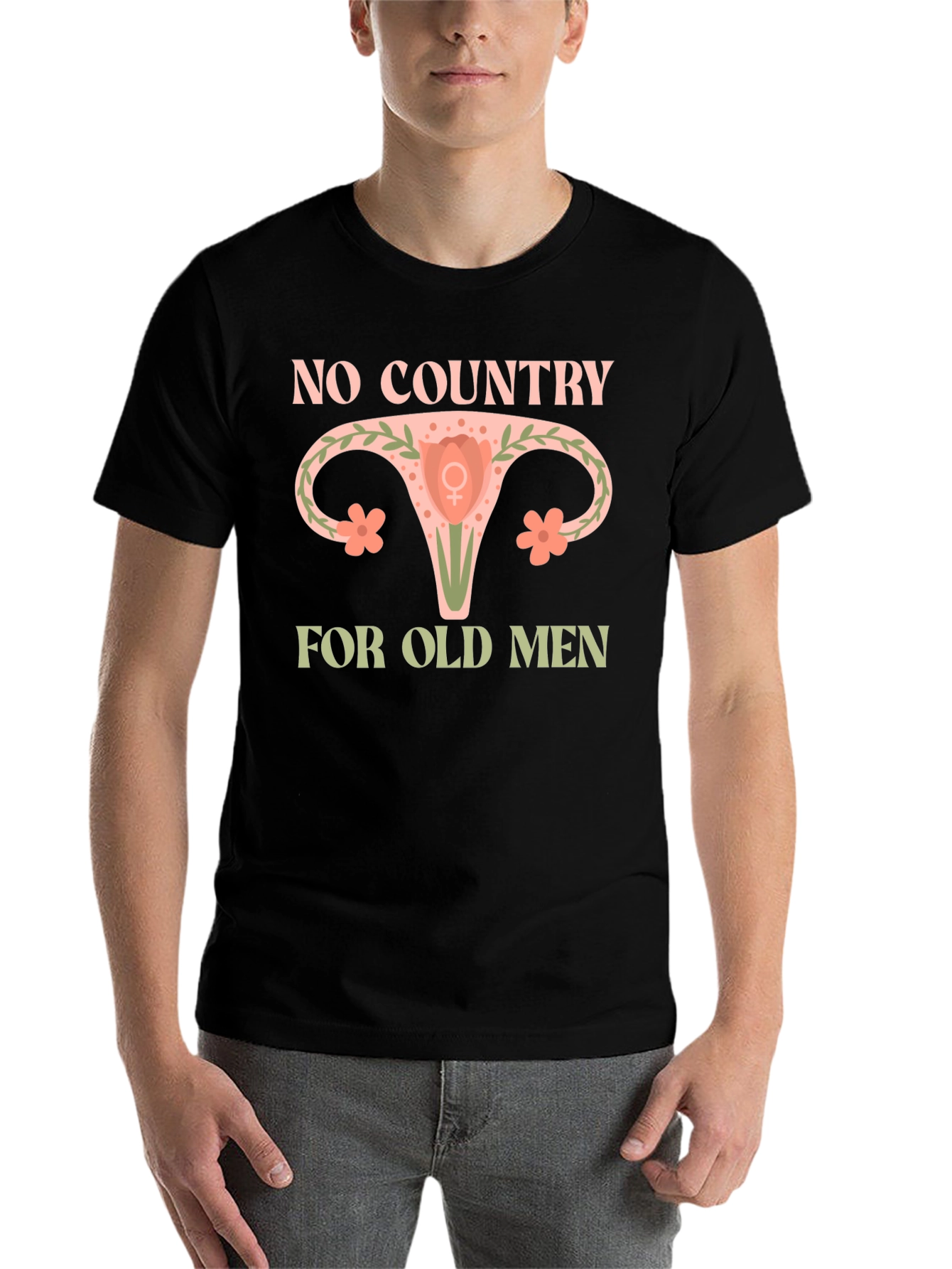 Feminist T-Shirt - No Country For Old Men Graphic Tee - 7