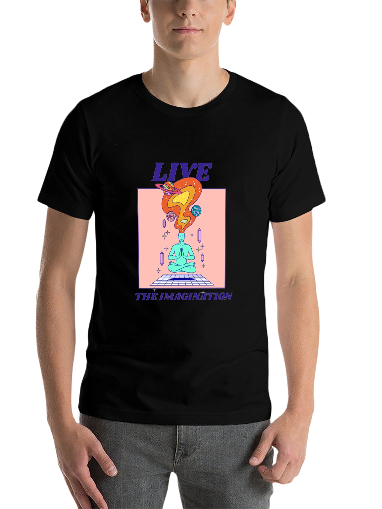 Black Live the Imagination Graphic Tee view 7