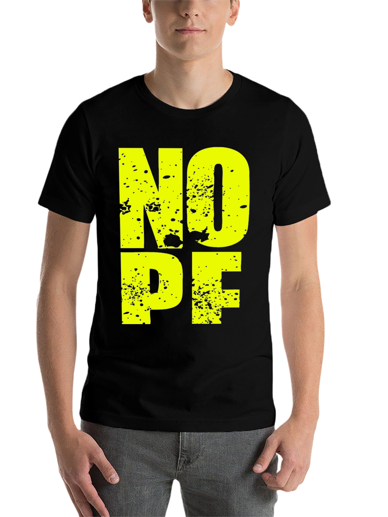 Black Nope T-Shirt - Funny Graphic Tee view 7