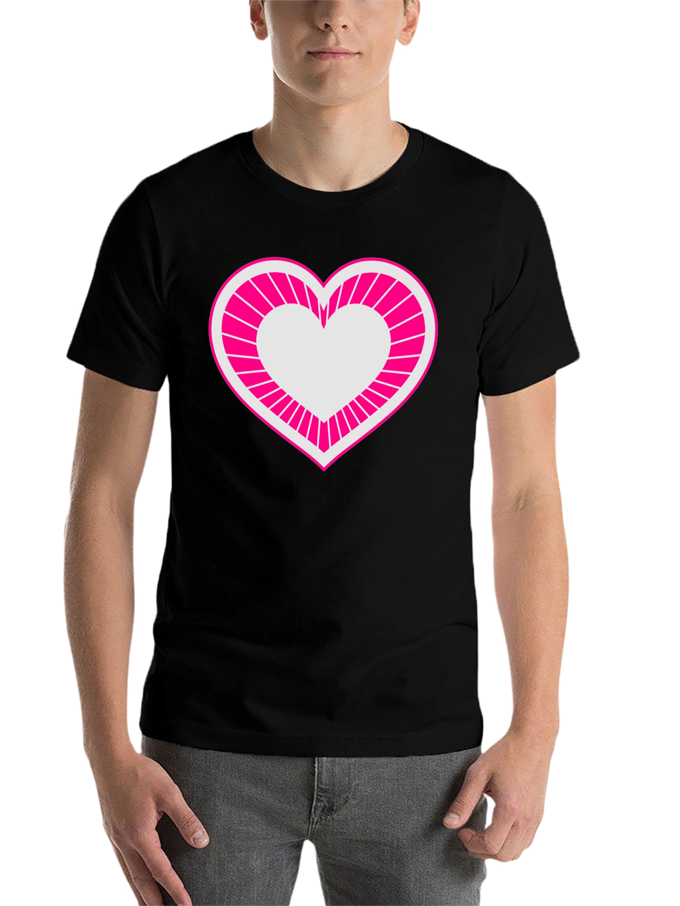 Black Heart Graphic Tee - Bold & Stylish Men's T-Shirt view 7