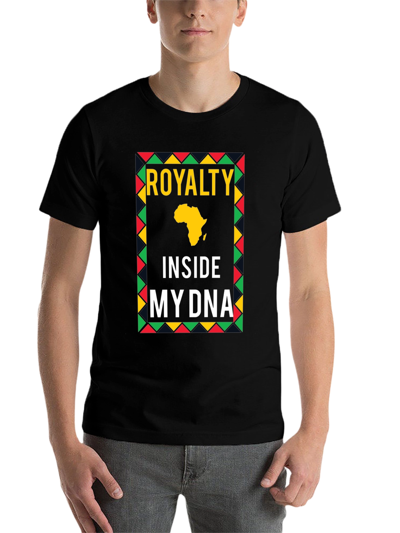 Black Royalty Inside My DNA Africa T-Shirt view 7