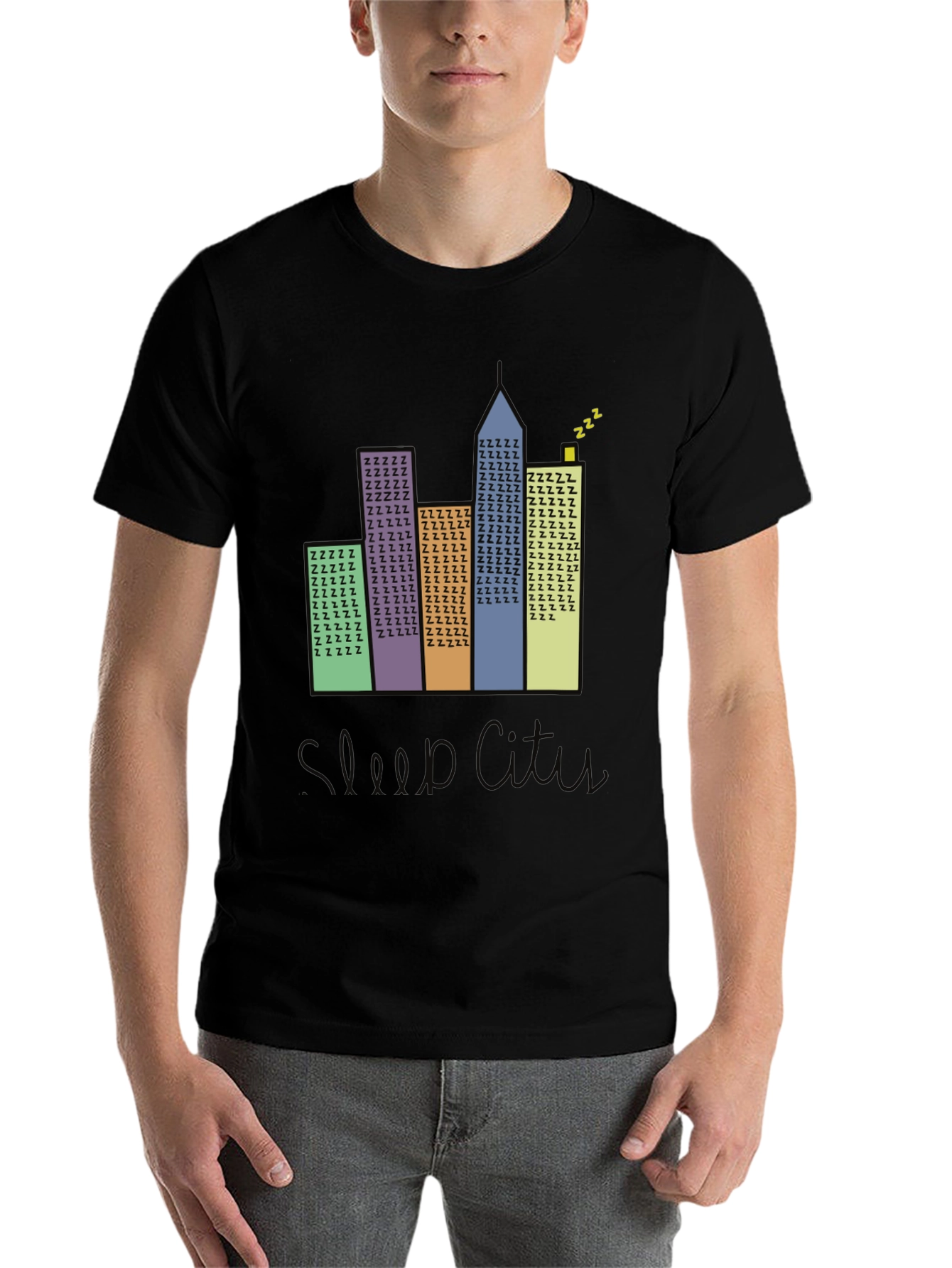 Black Sleep City T-Shirt - Urban Dreams view 7