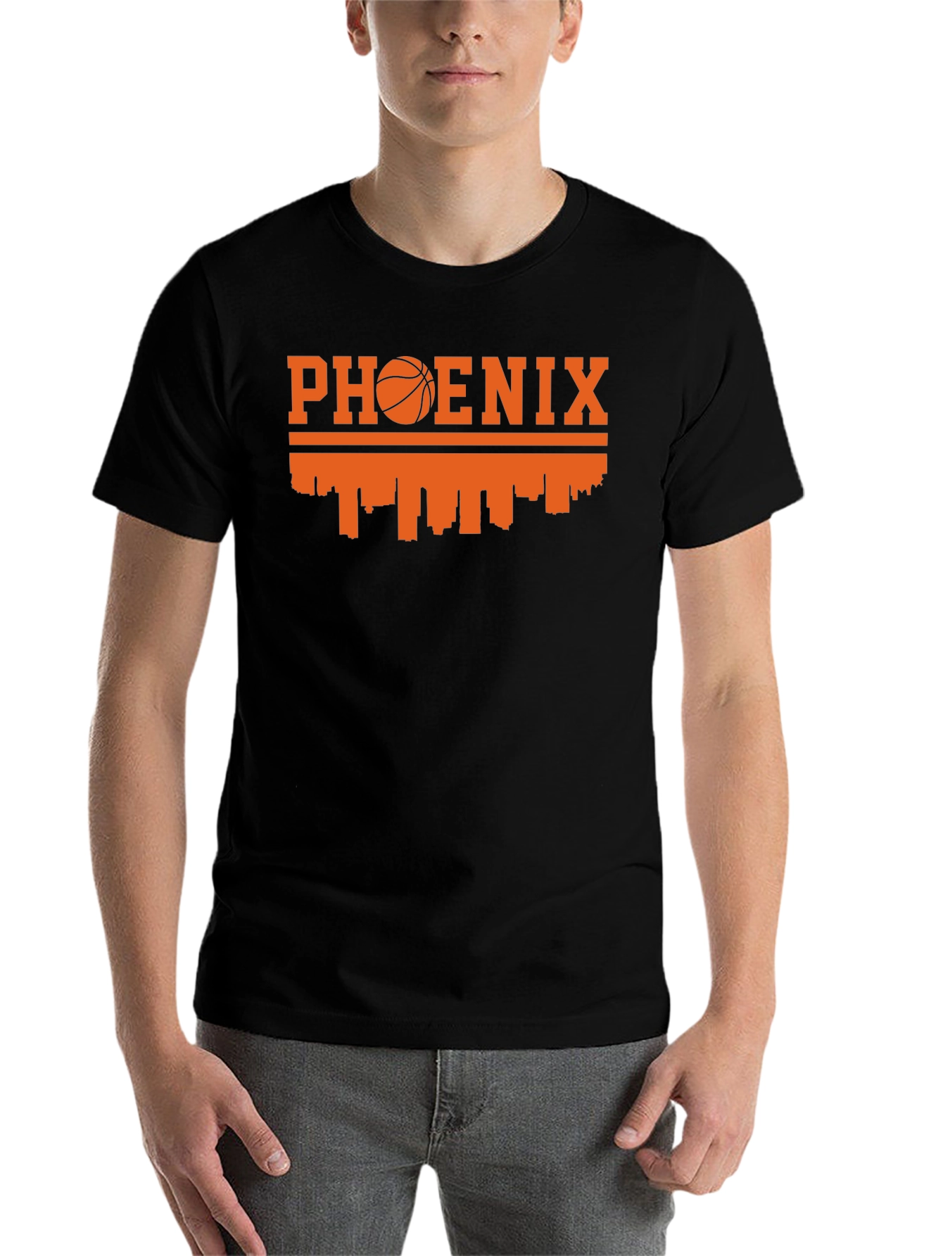 Black Phoenix Skyline Basketball Graphic Tee view 7