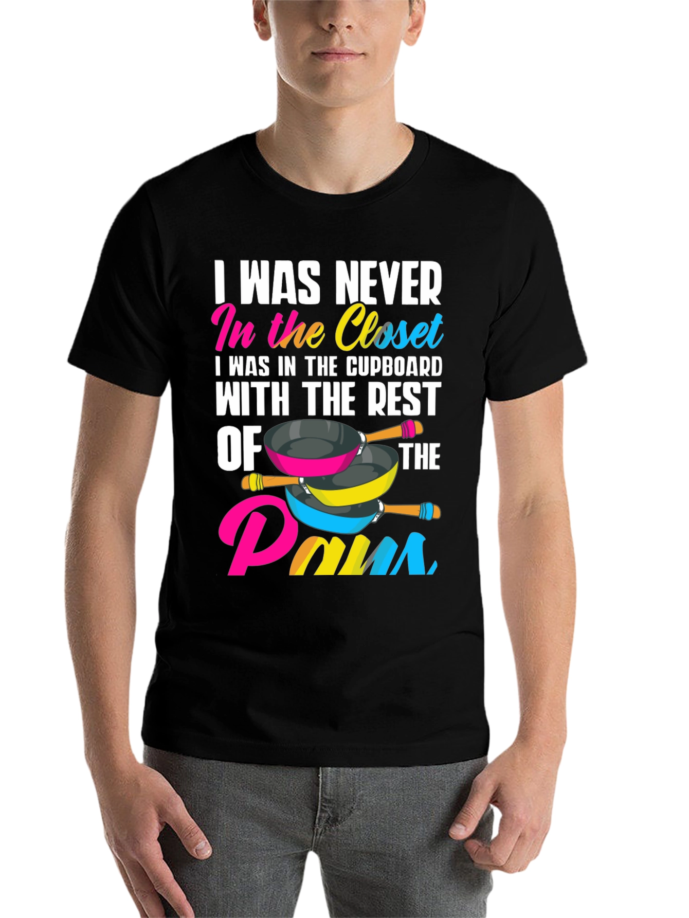 Black I Was Never In the Closet T-Shirt view 7