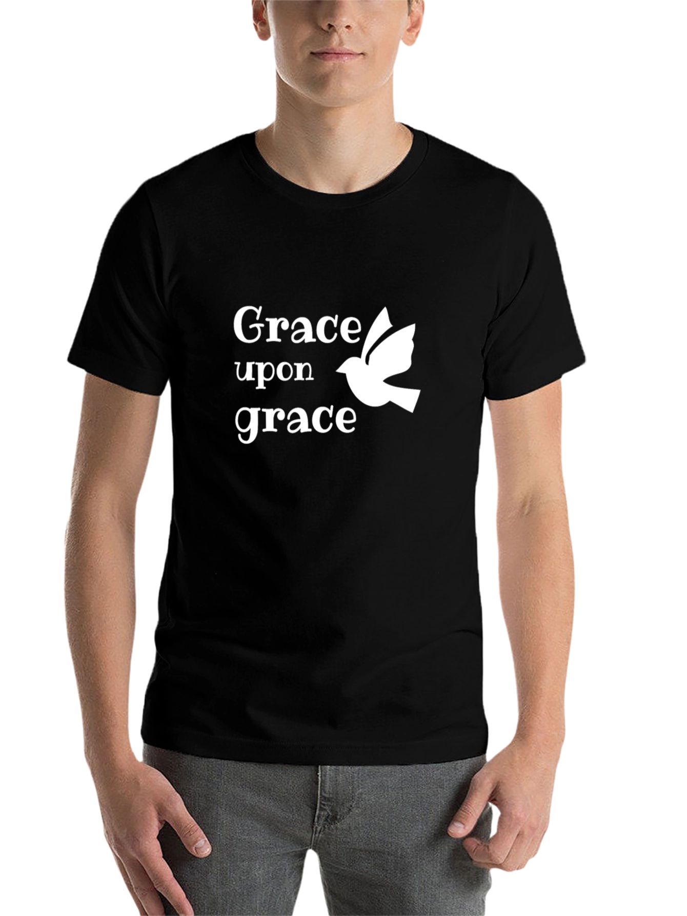 Black Grace Upon Grace Black Graphic T-Shirt view 7