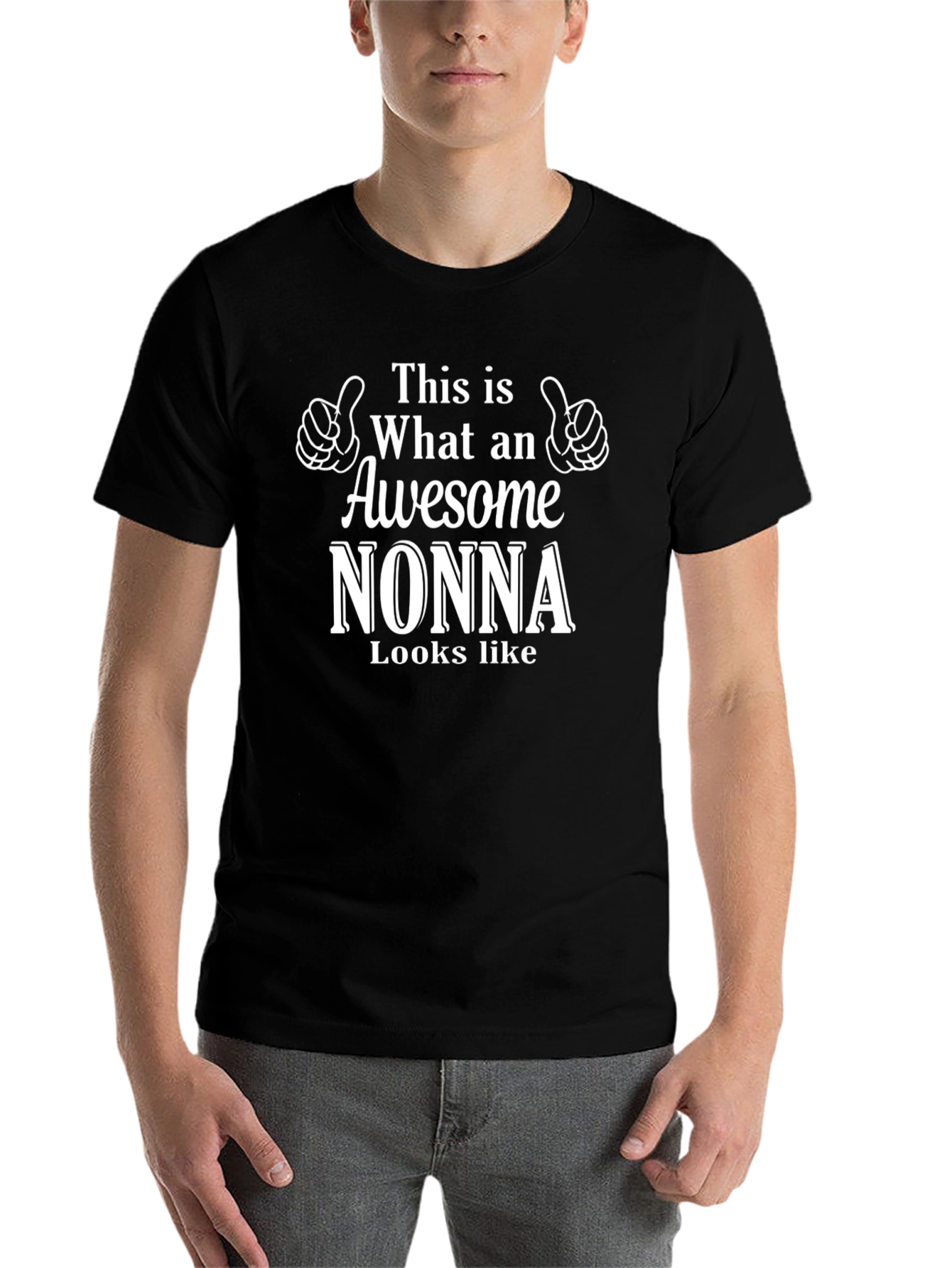 Black Awesome Nonna T-Shirt - Perfect Gift view 7