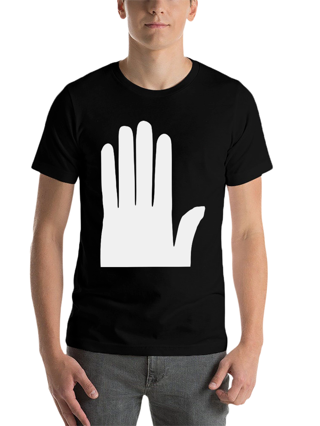 Black Hand Graphic Tee - Bold Statement T-Shirt view 7