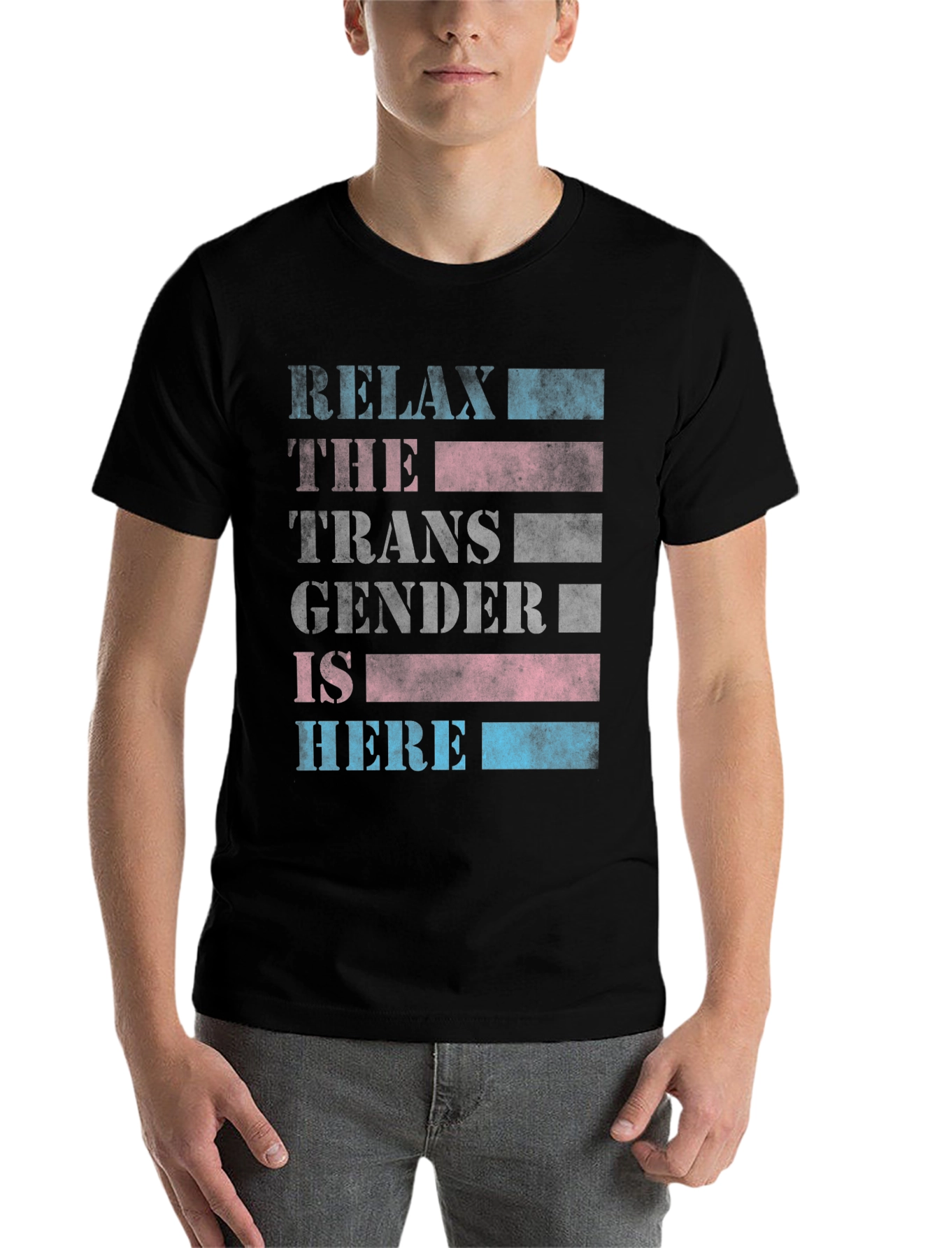 Black Relax, The Transgender is Here T-Shirt view 7