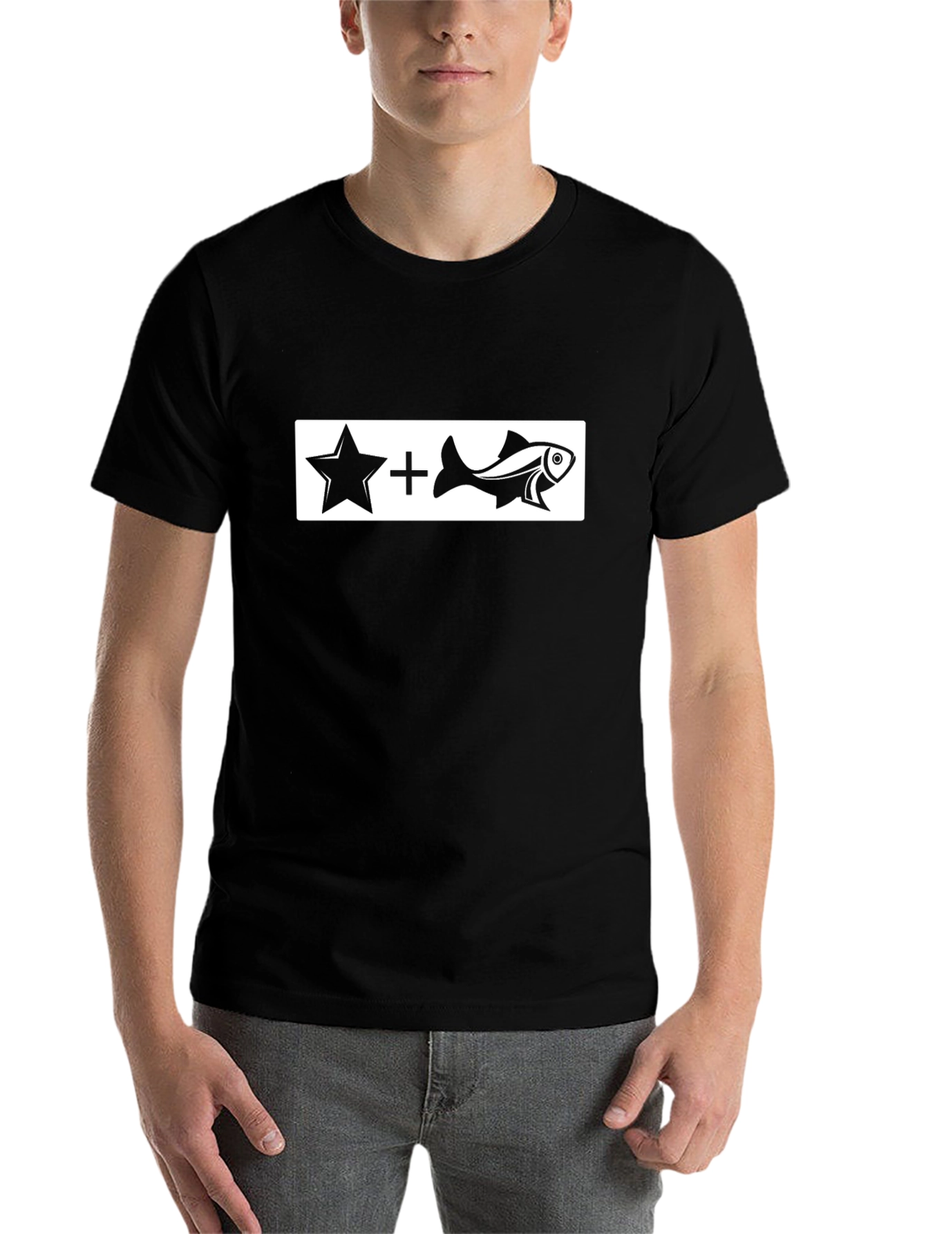 Black Starfish Graphic Tee - Black Casual Shirt view 7