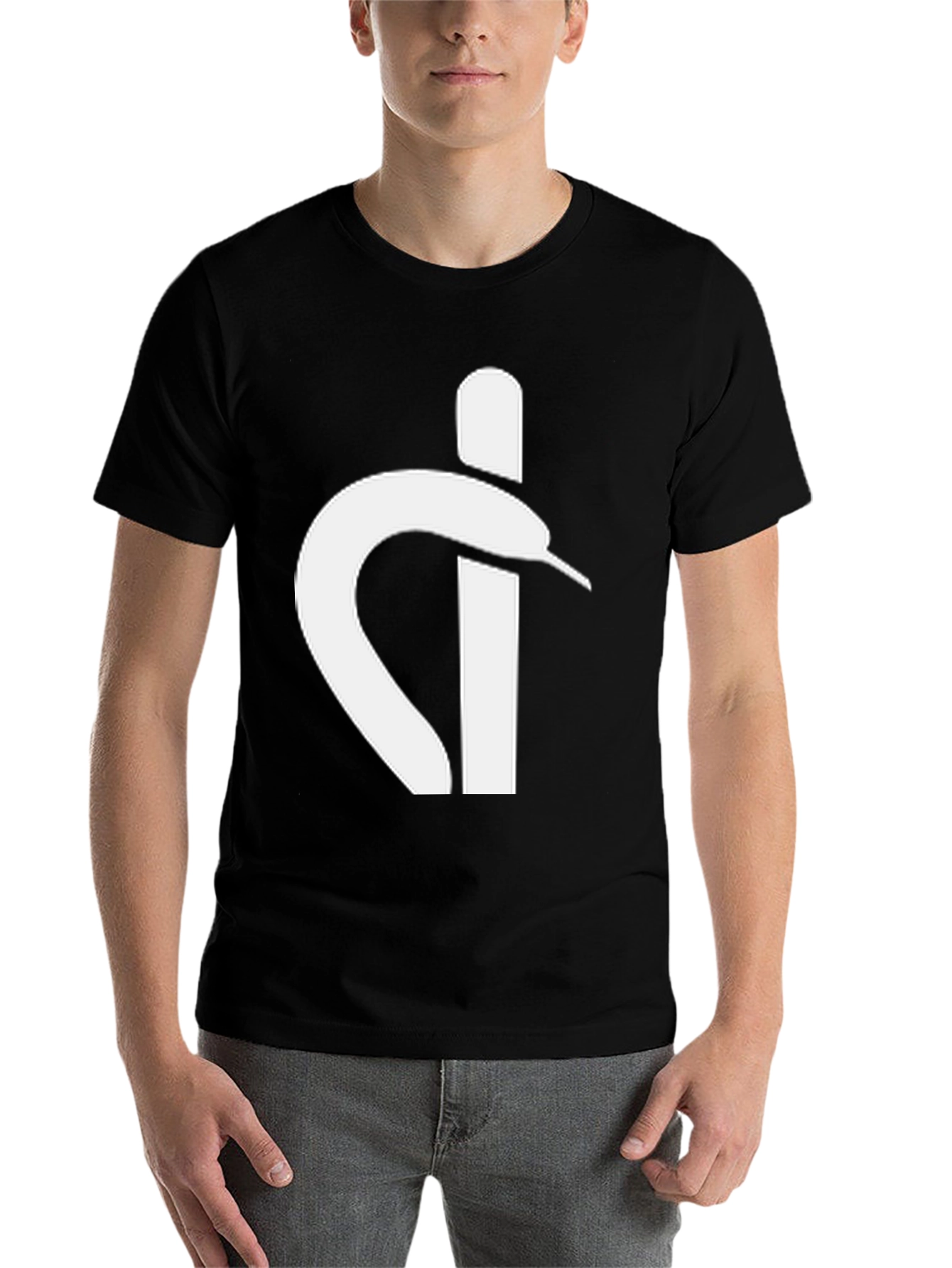 Black Modern Snake T-Shirt - Black Cotton Blend view 7