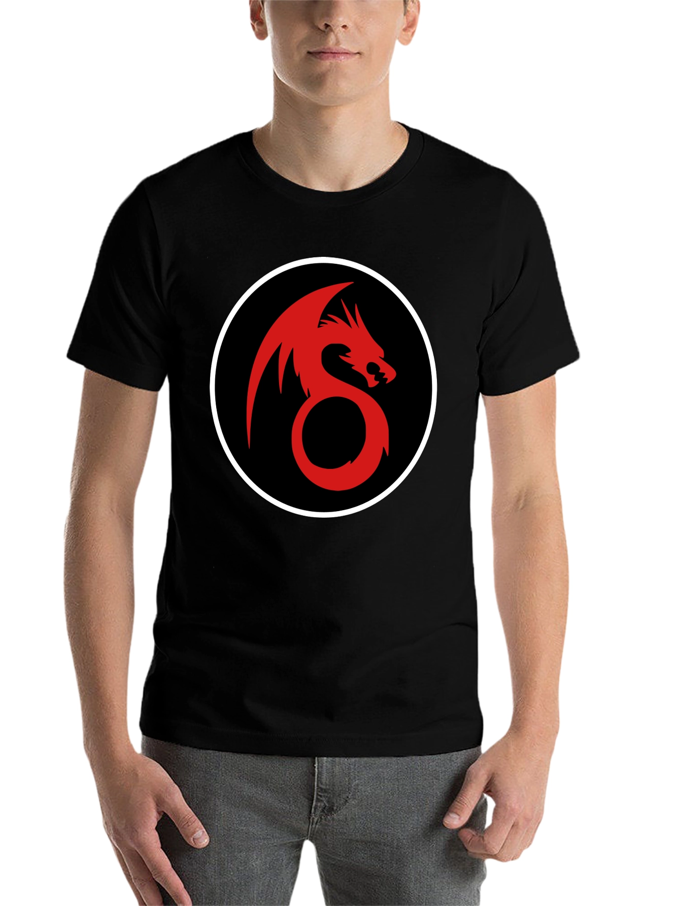 Black Dragon Circle Graphic Tee view 7