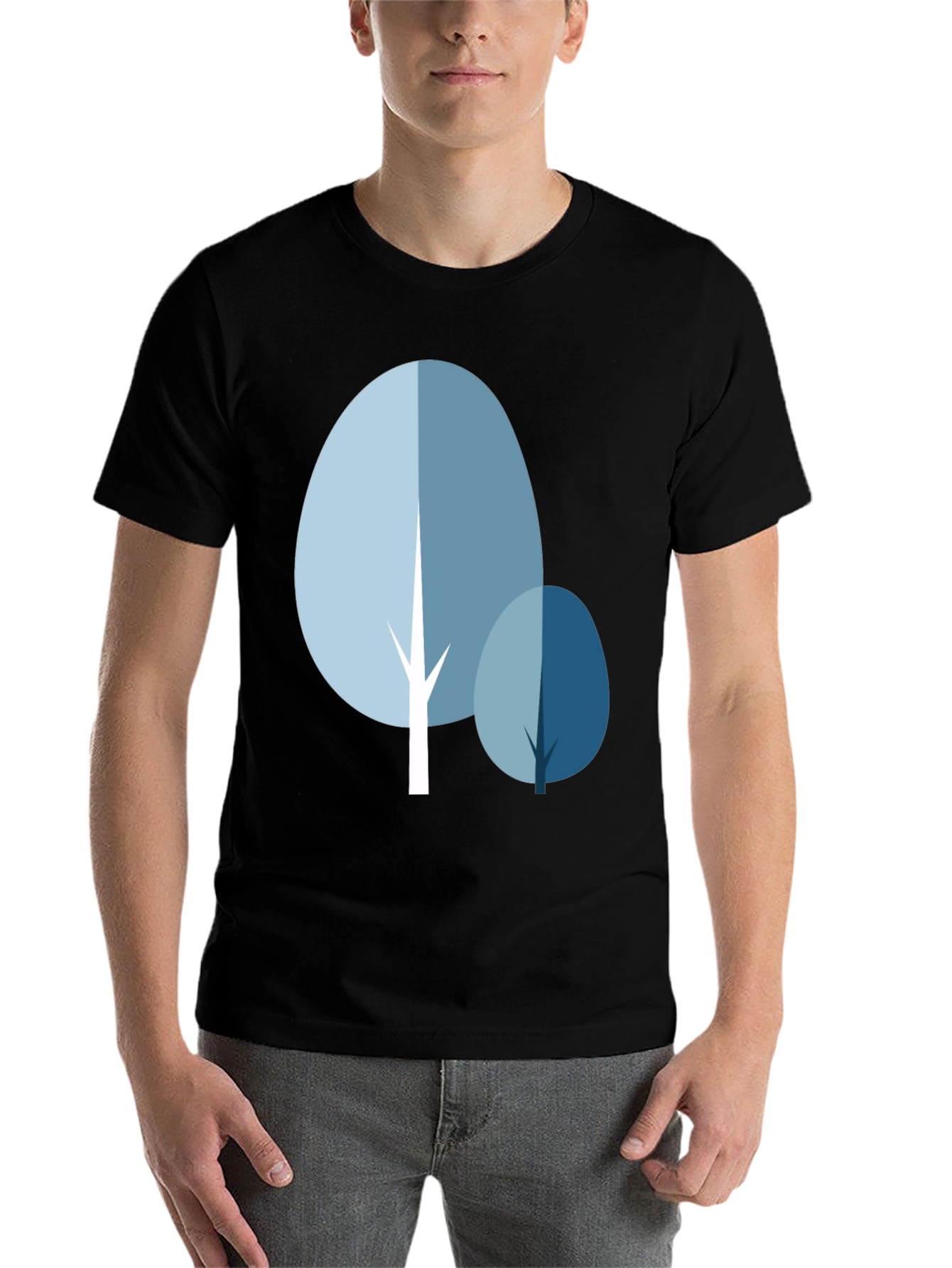 Black Abstract Tree Graphic Tee - Stylish Casual Wear view 7