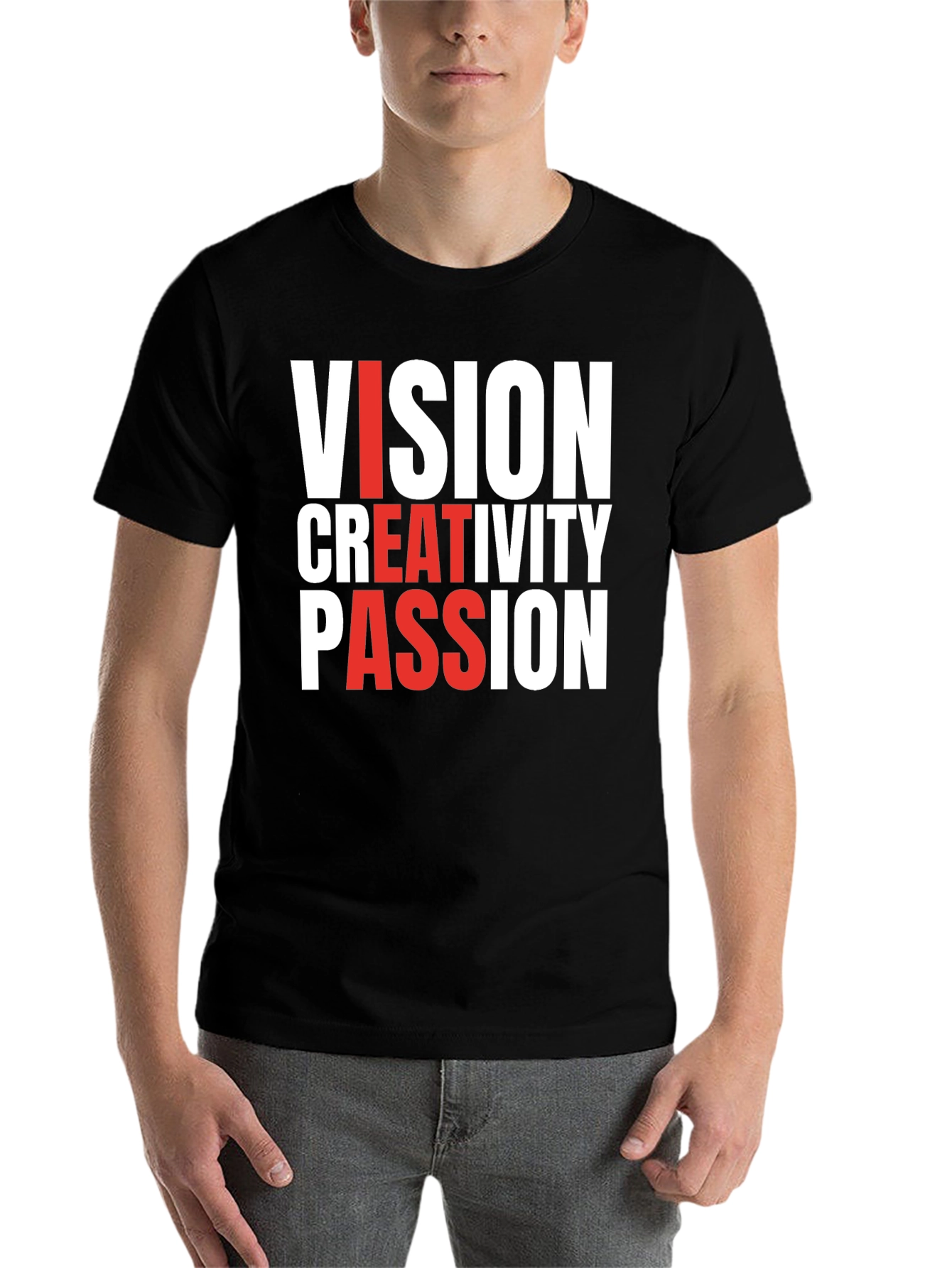 Black Vision Creativity Passion T-Shirt view 7