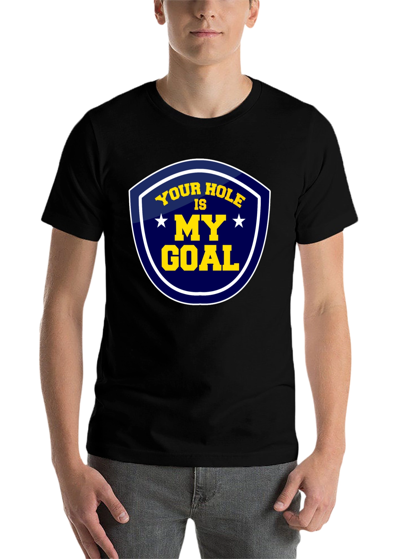 Black Your Hole Is My Goal Graphic T-Shirt view 7