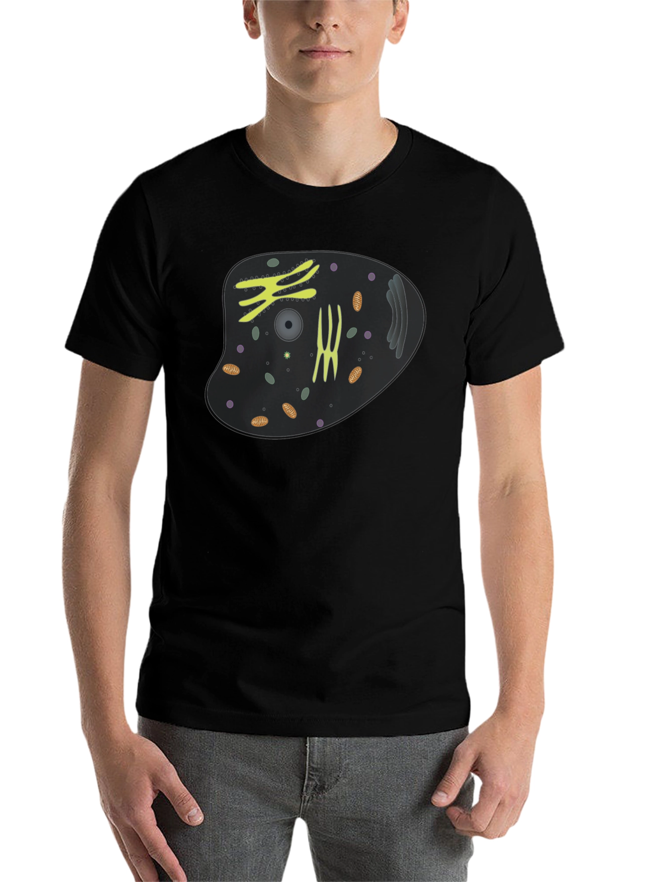 Black Cell Graphic T-Shirt - Biology Apparel view 7