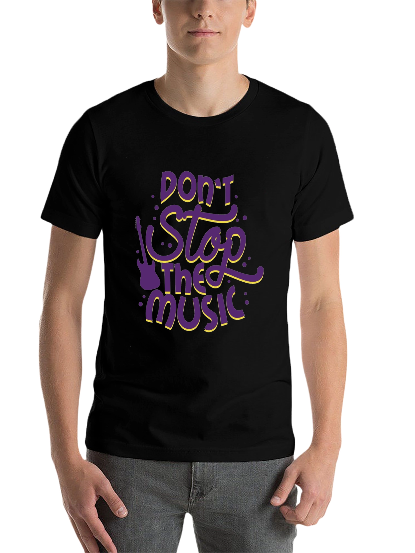 Black Don't Stop the Music Graphic T-Shirt view 7