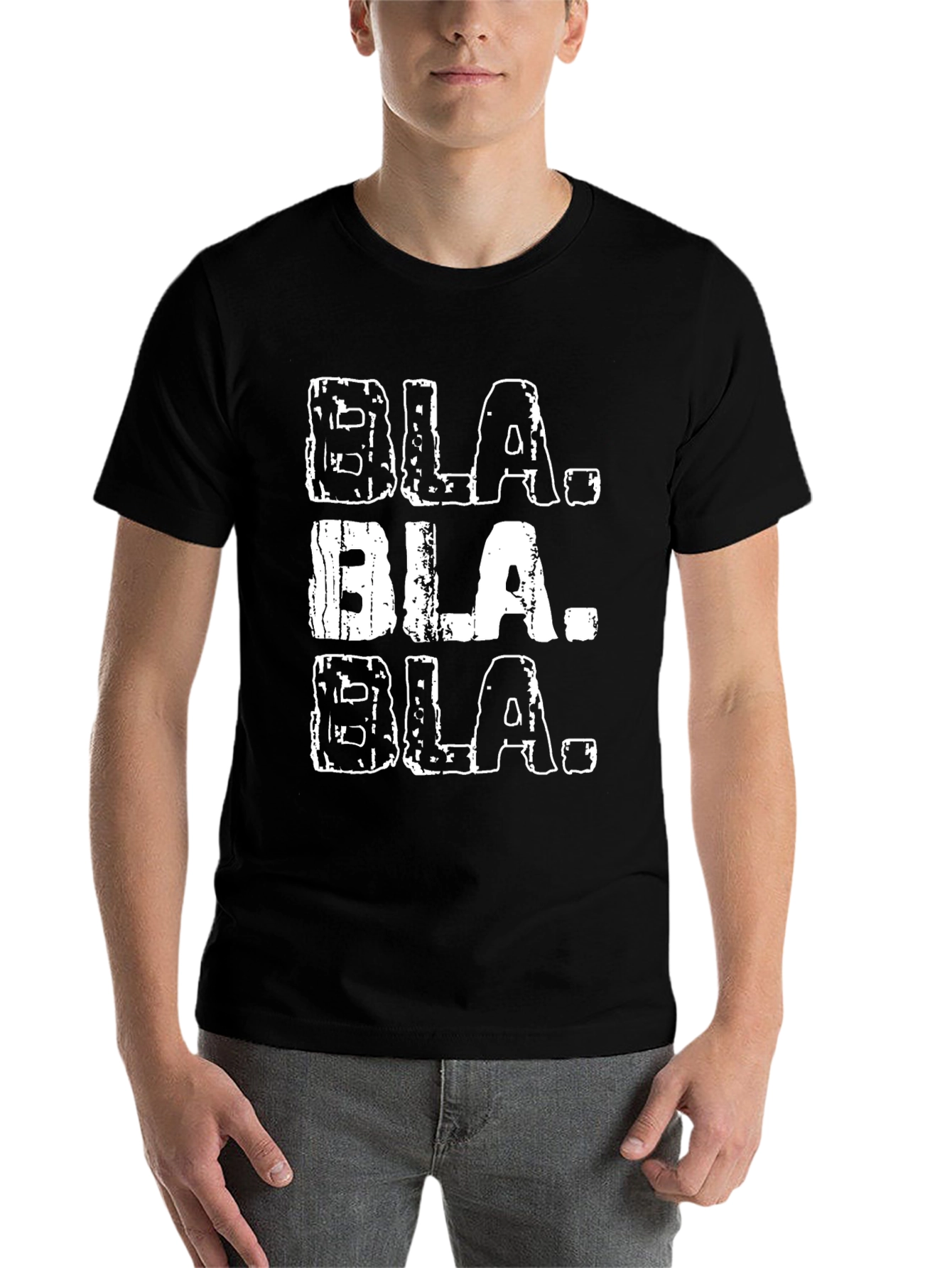 Black Bla Bla Bla Black T-Shirt view 7