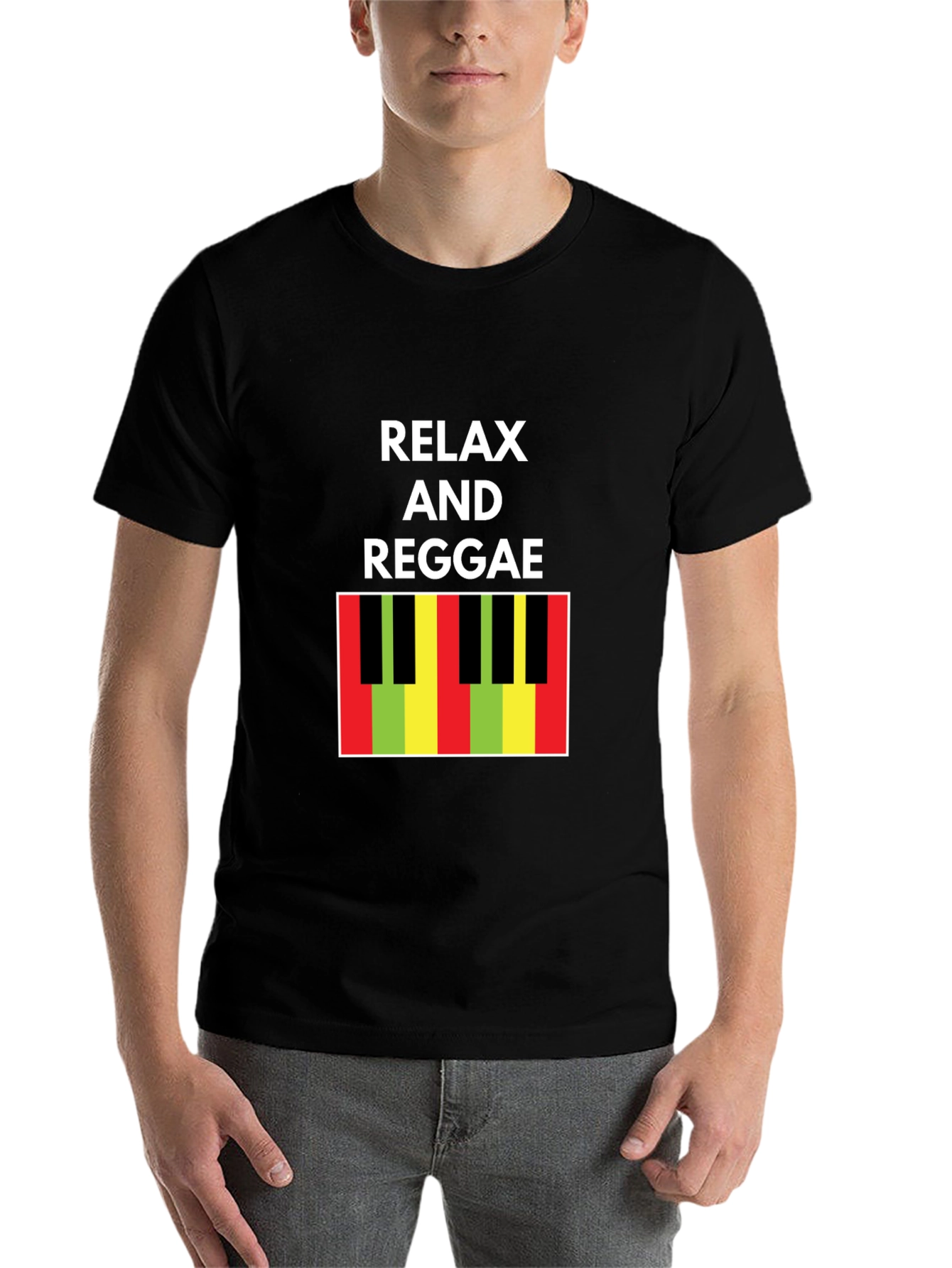 Black Relax and Reggae T-Shirt view 7