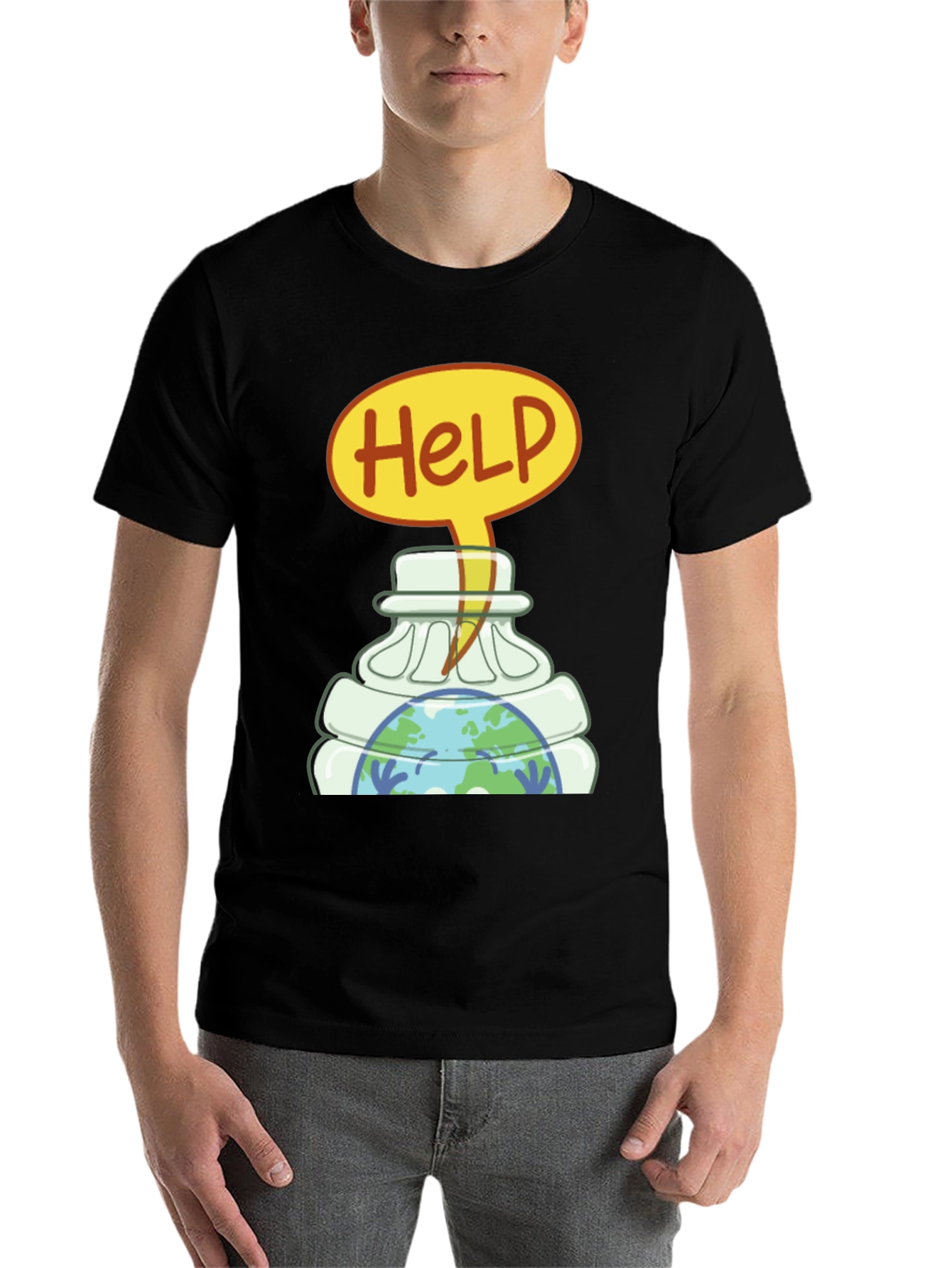 Black Earth SOS T-Shirt - Save the Planet Tee view 7