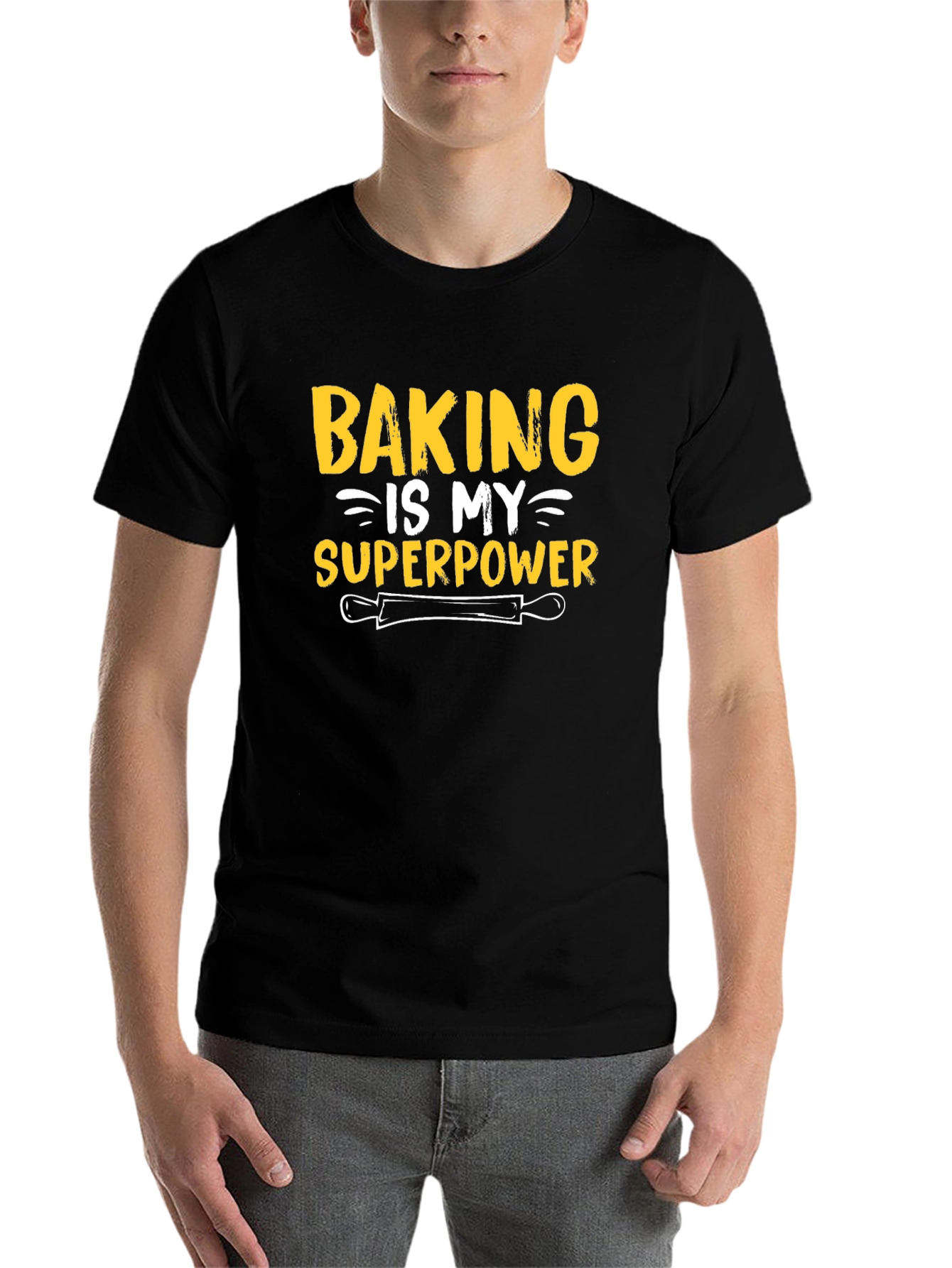 Black Baking is My Superpower T-Shirt - Baker Gift view 7