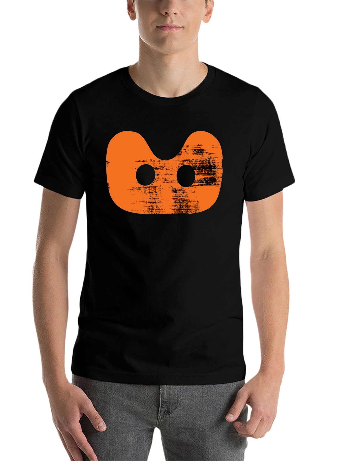Black Orange Alien Black T-Shirt view 7