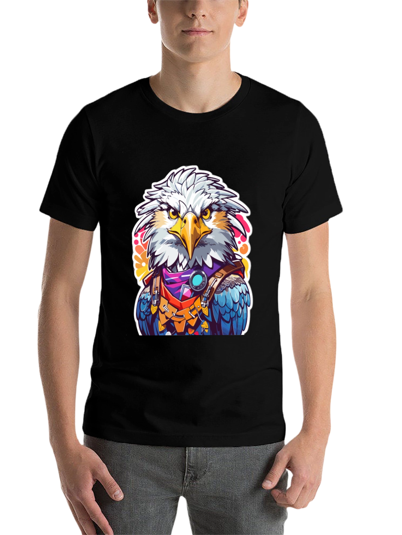 Black Eagle Warrior Graphic Tee - Bold Design view 7