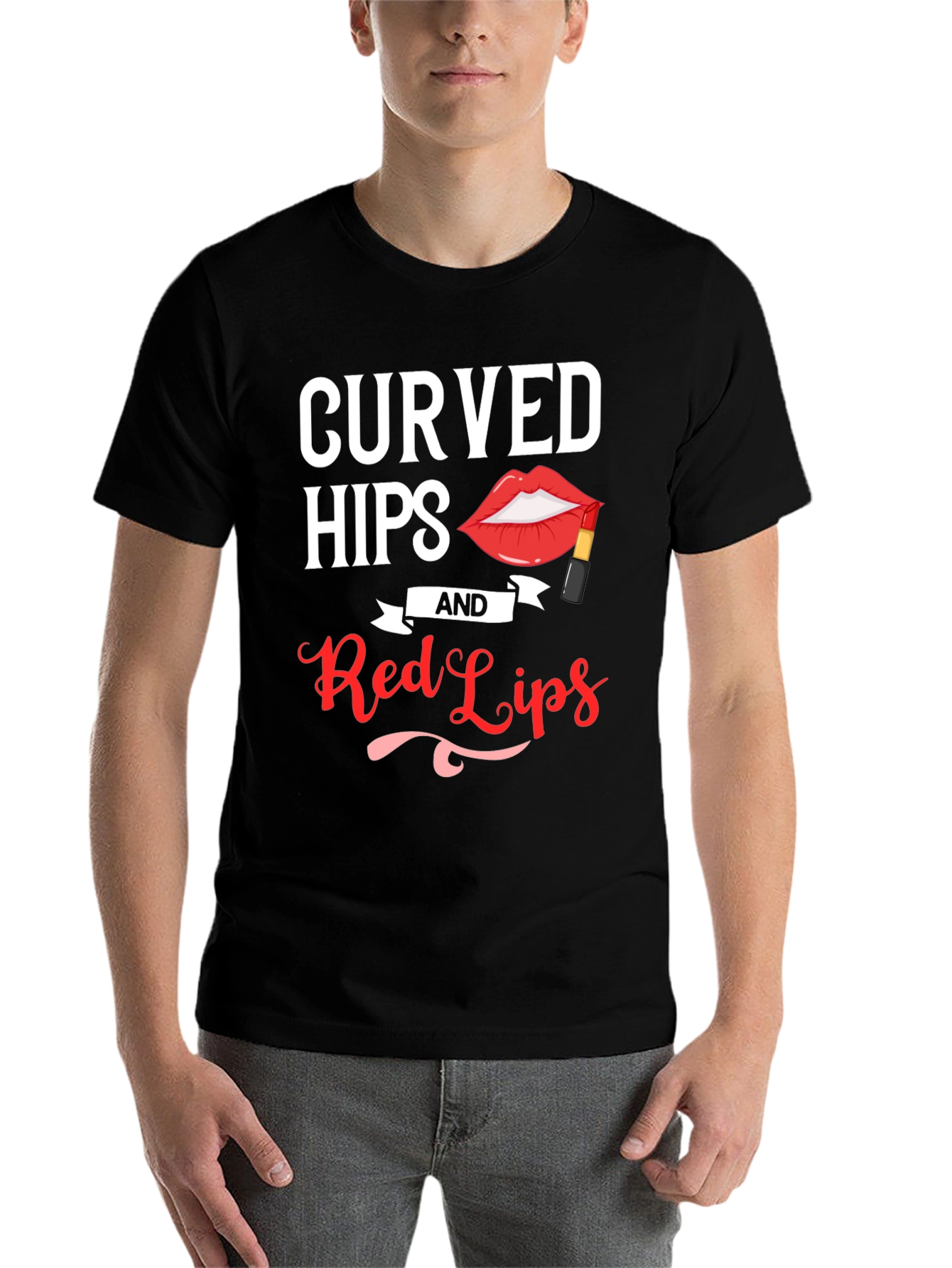 Curved Hips & Red Lips Graphic Tee - Unisex - 7