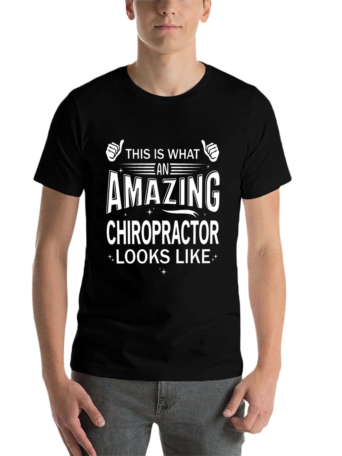 Black Amazing Chiropractor T-Shirt - Novelty Gift view 7