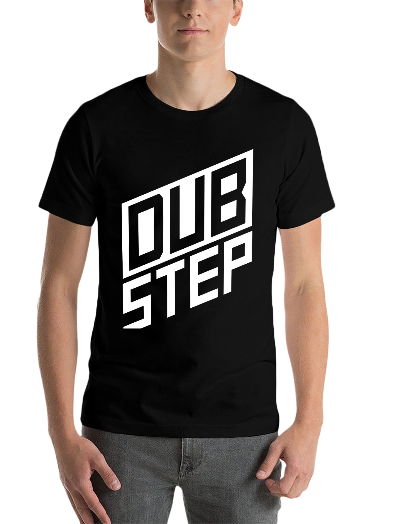 Black Dubstep Graphic Tee - Black Crew Neck view 7