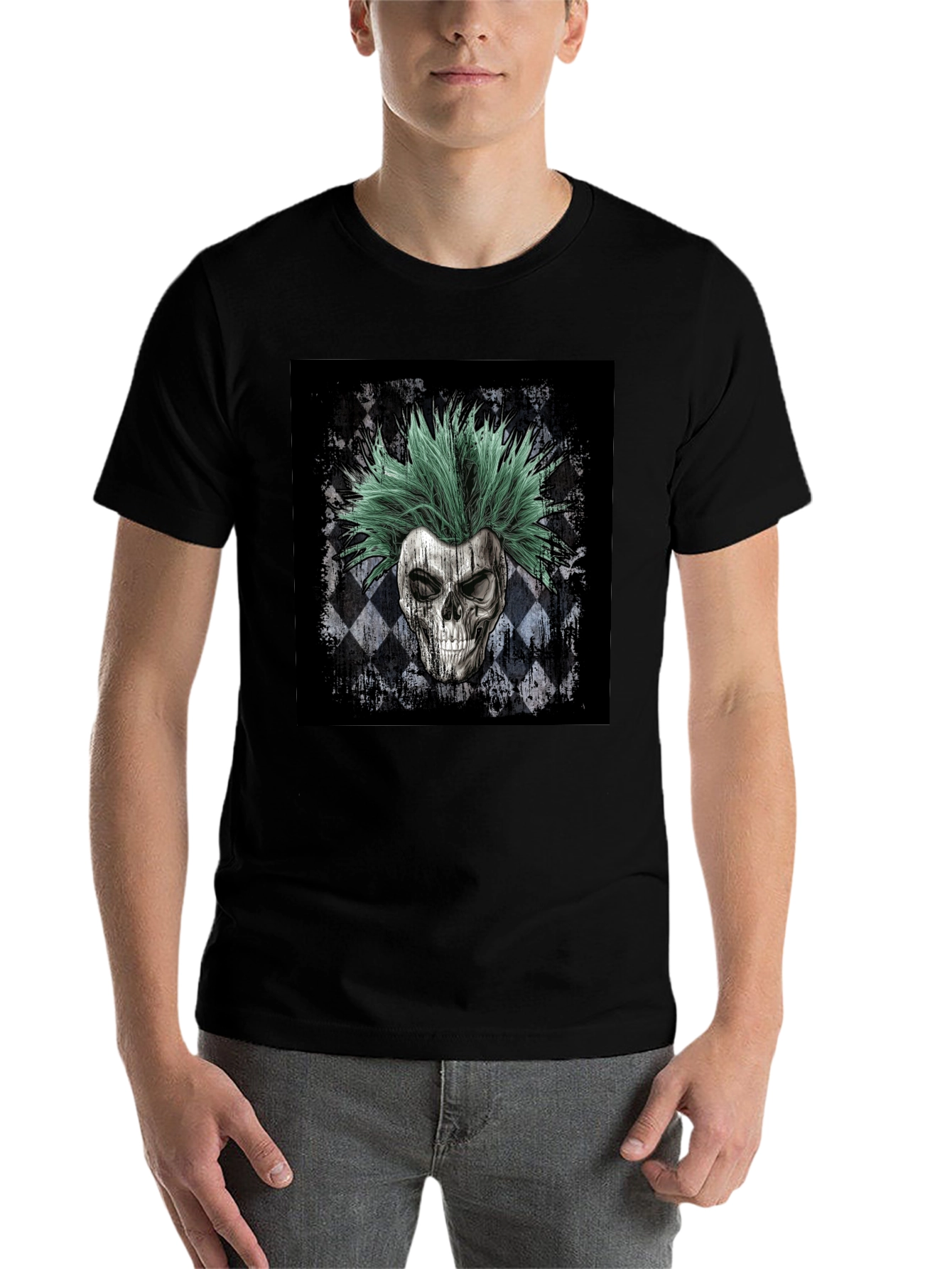 Skull Punk T-Shirt - Men's Black Graphic Tee - 7