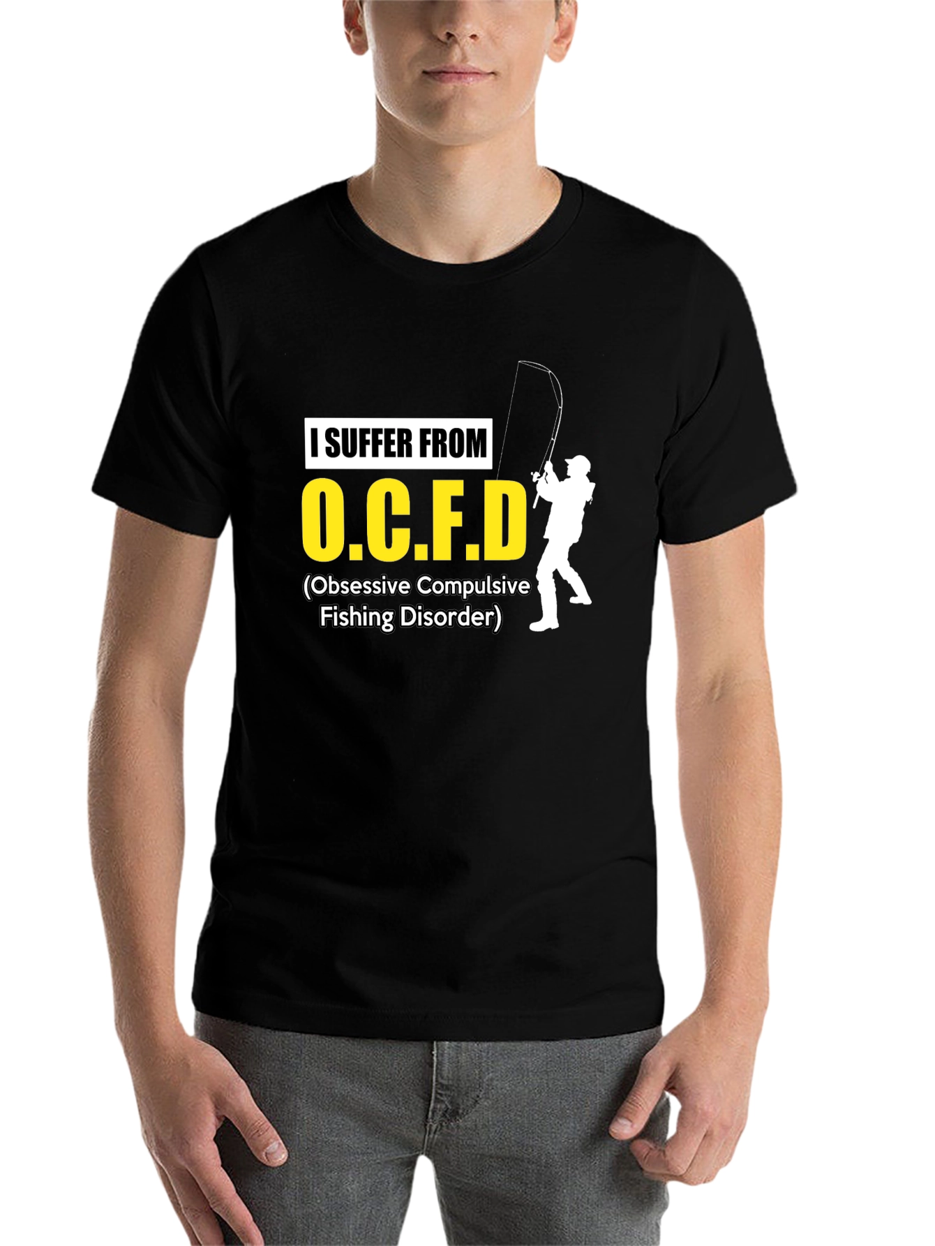 Black OCFD Fishing Disorder T-Shirt view 7
