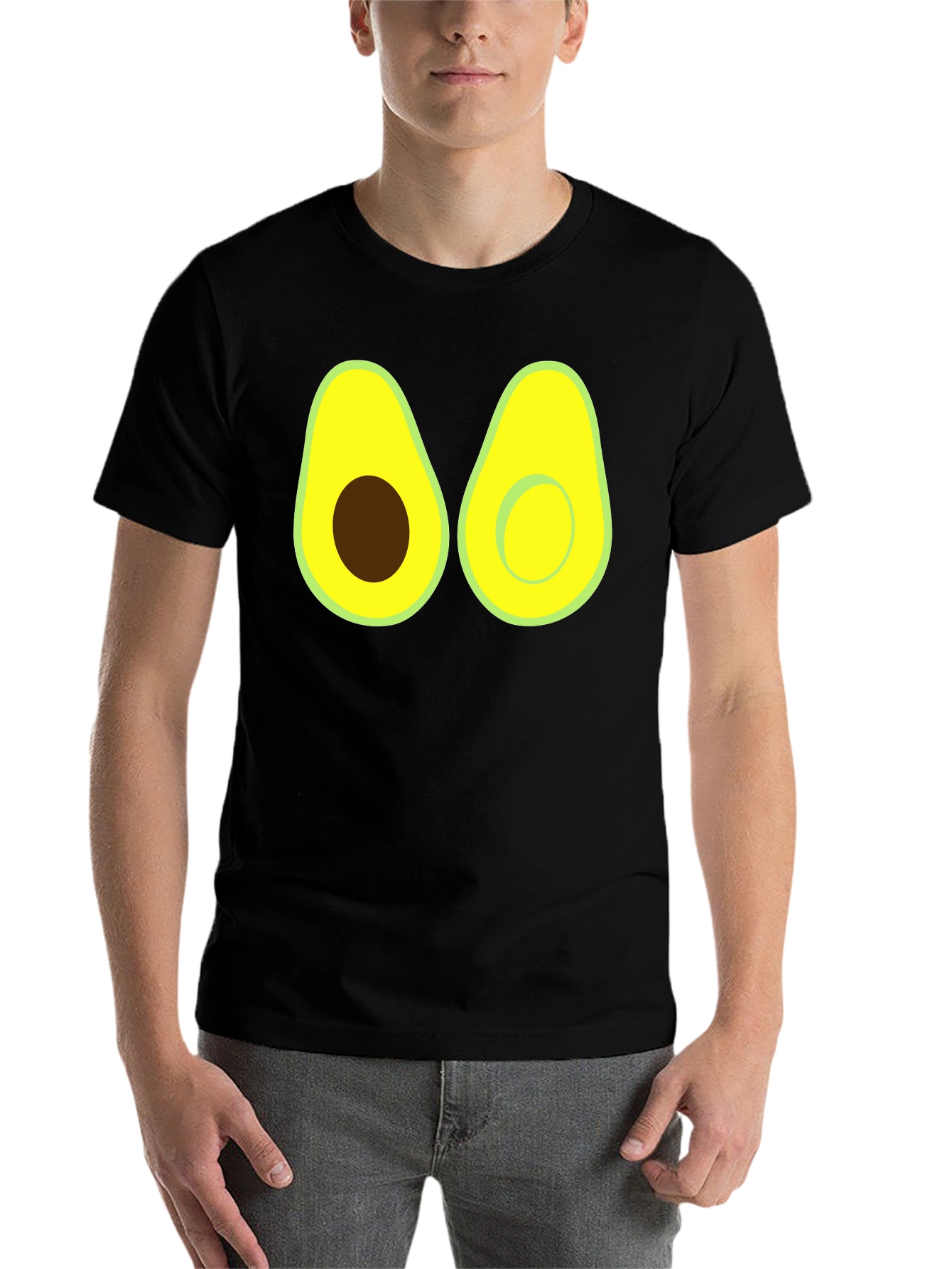 Black Avocado Graphic Tee - Funny Fruit Shirt view 7