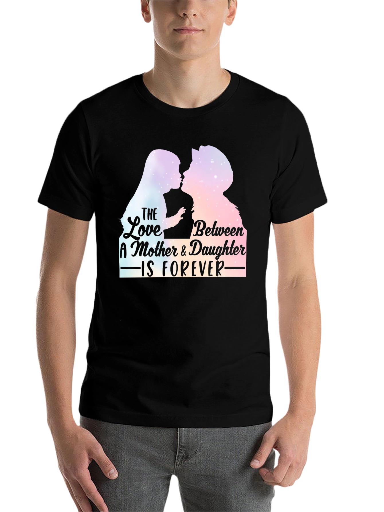 Black Mother & Daughter Forever T-Shirt - Black view 7
