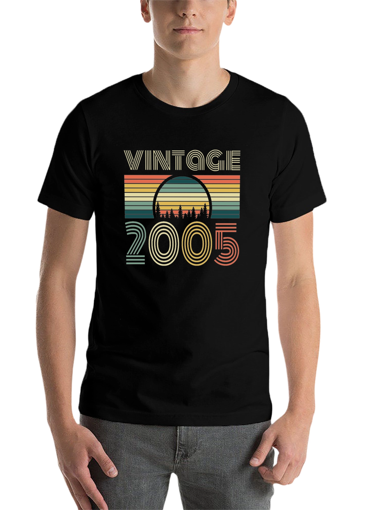 Black Vintage 2005 Sunset Graphic T-Shirt view 7