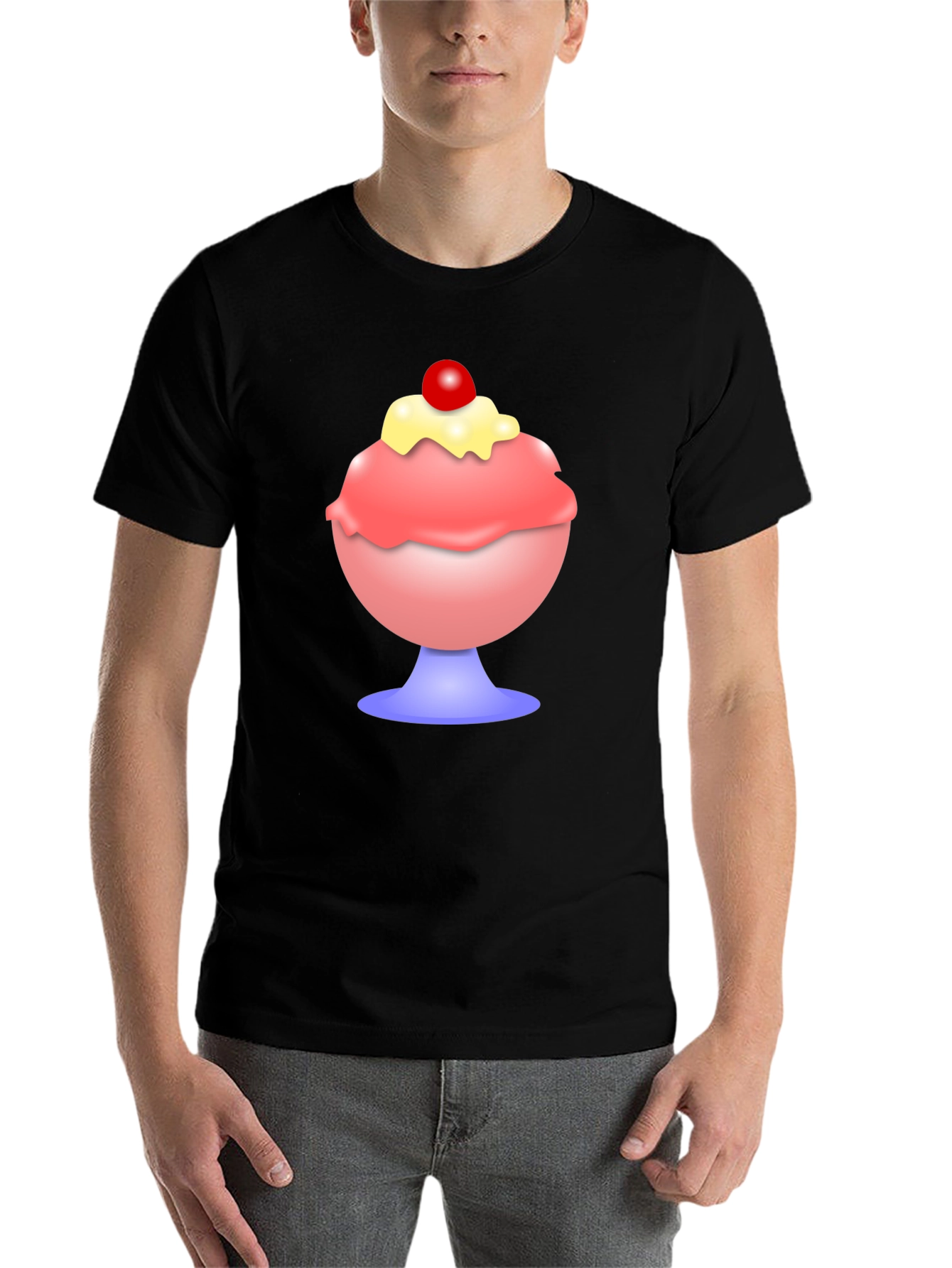 Black Ice Cream Dessert Graphic Tee view 7