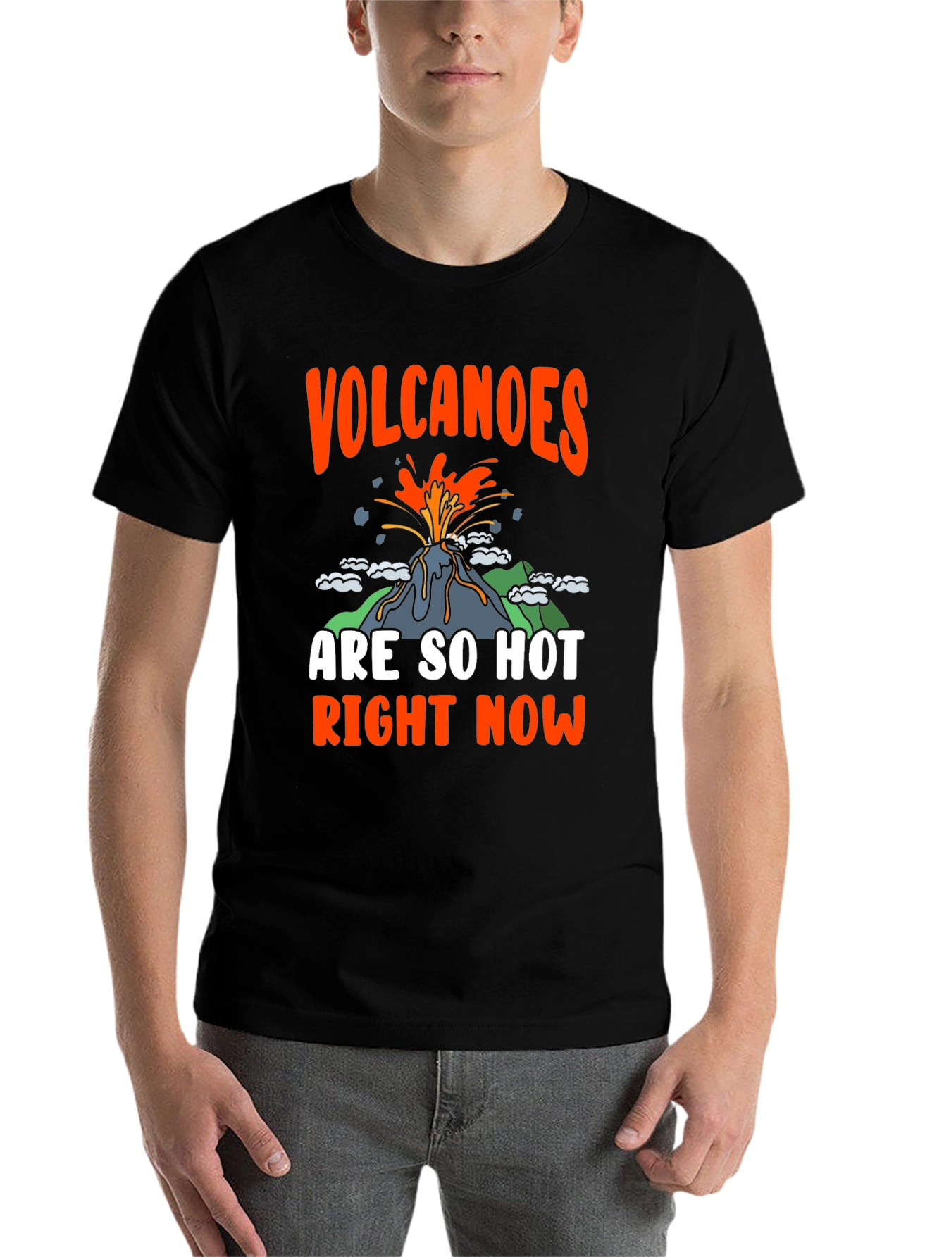 Black Volcanoes Are So Hot Right Now Graphic Tee view 7