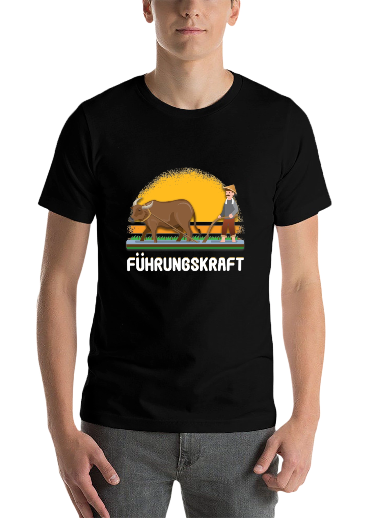 Black Führungskraft Farmer Graphic Tee view 7