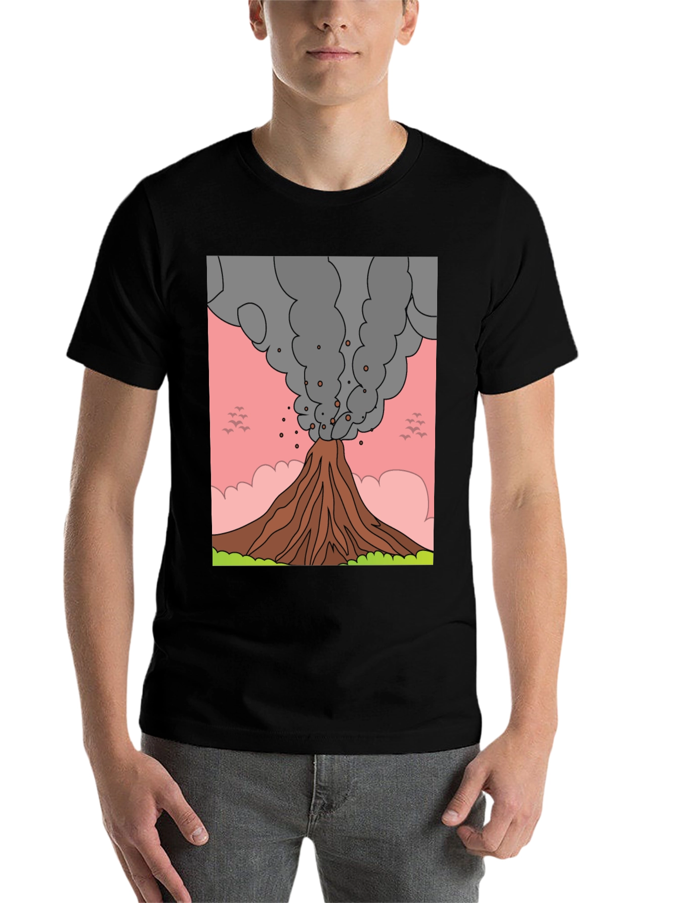 Black Volcano Graphic Tee - Erupting Style! view 7