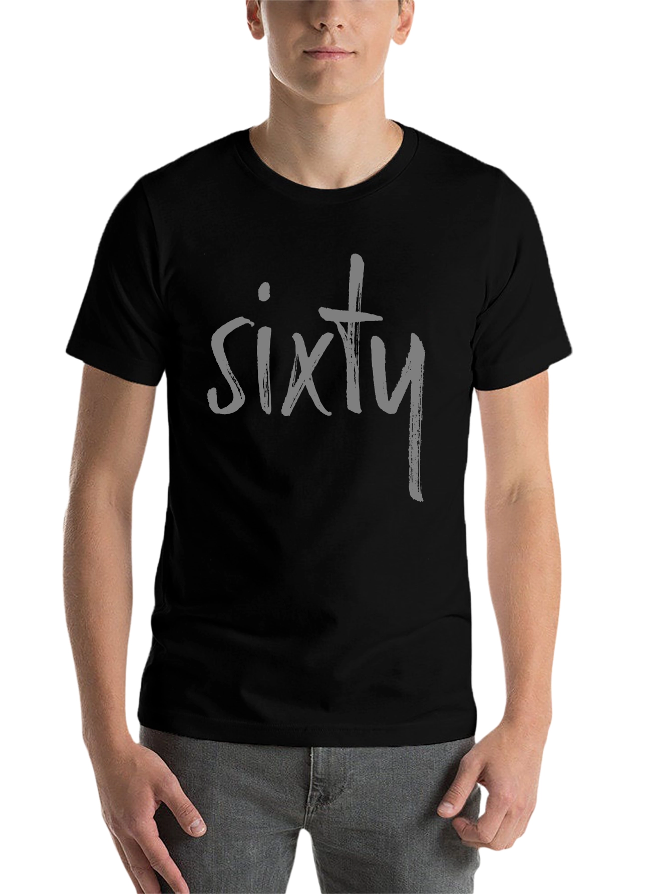 Black Sixty Graphic Tee - Stylish Birthday Shirt view 7