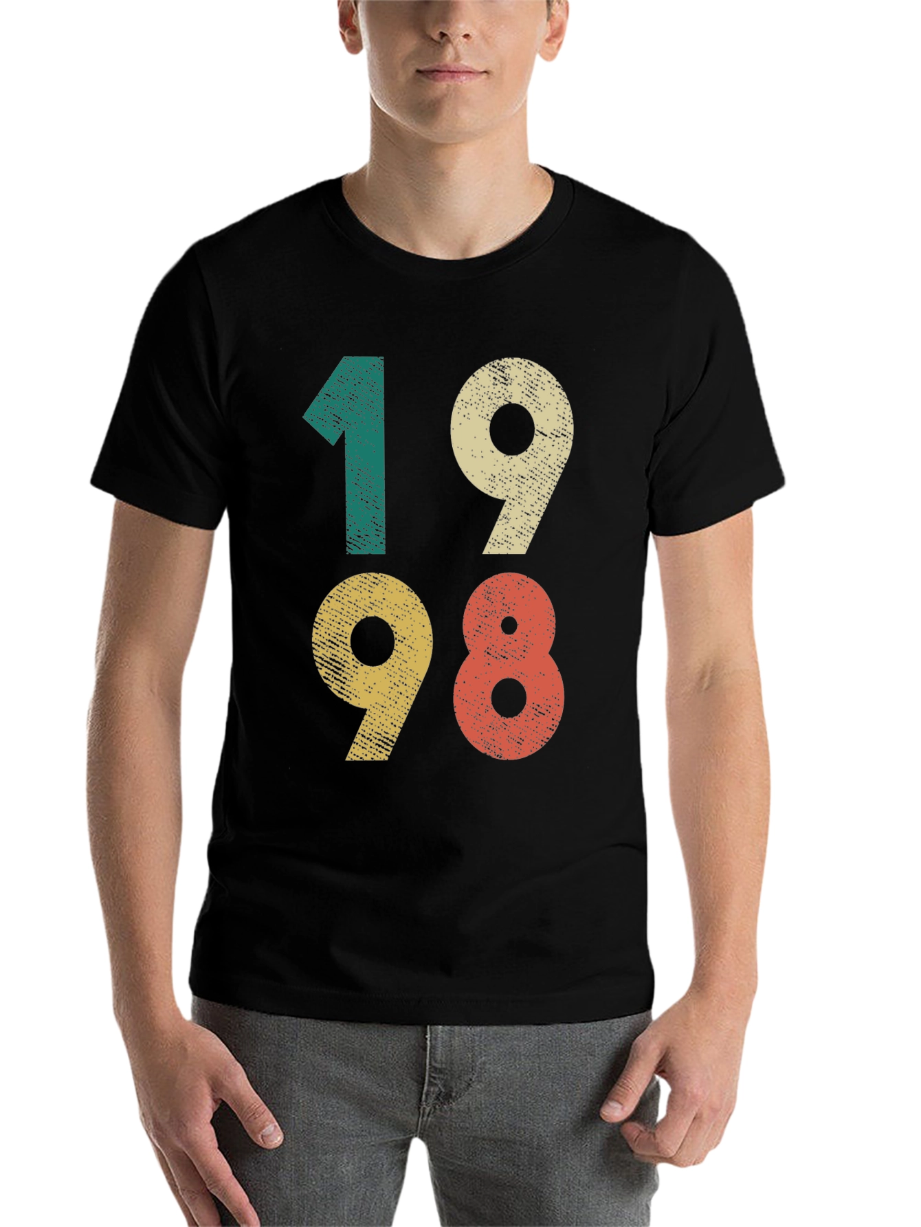 Black Vintage 1998 T-Shirt - Retro Birthday Gift view 7