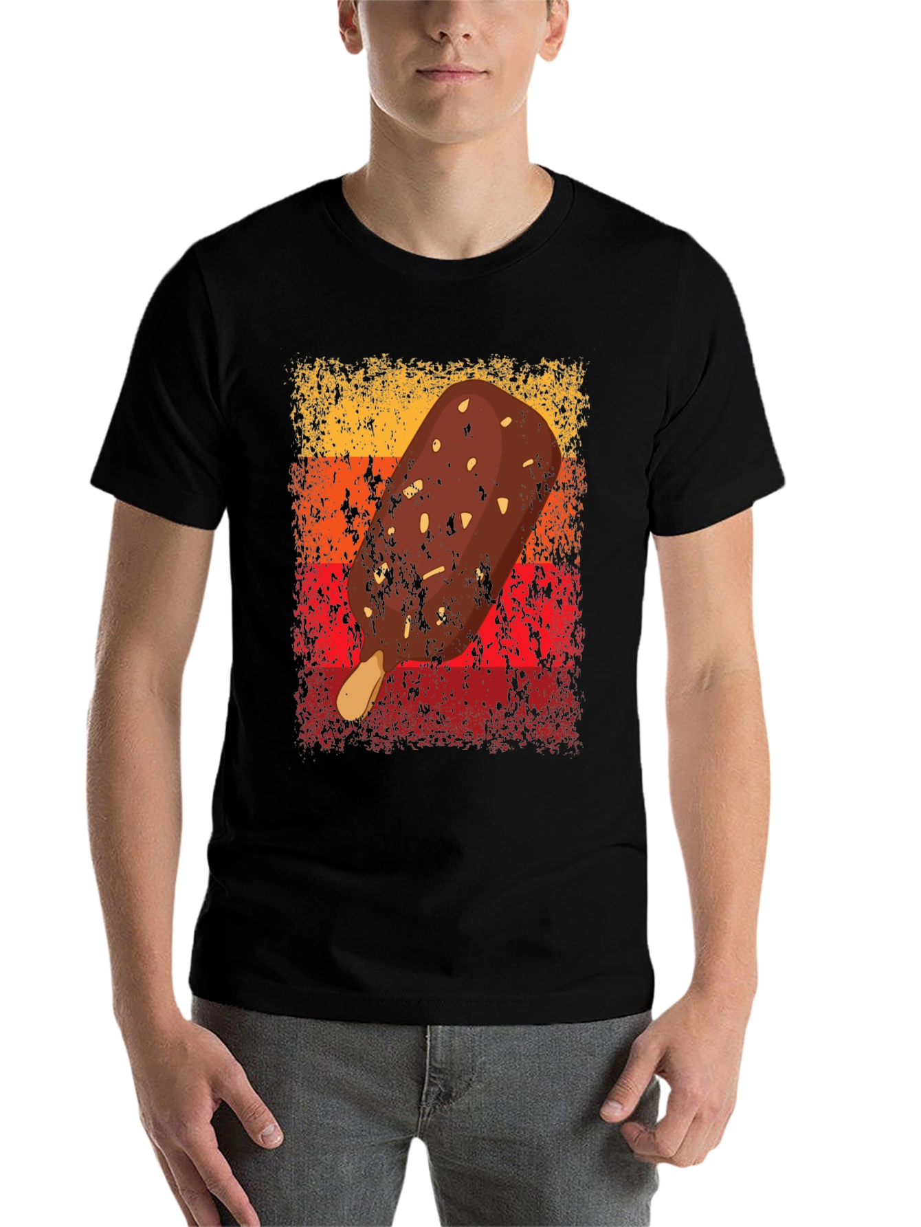 Black Retro Ice Cream Bar Graphic Tee view 7