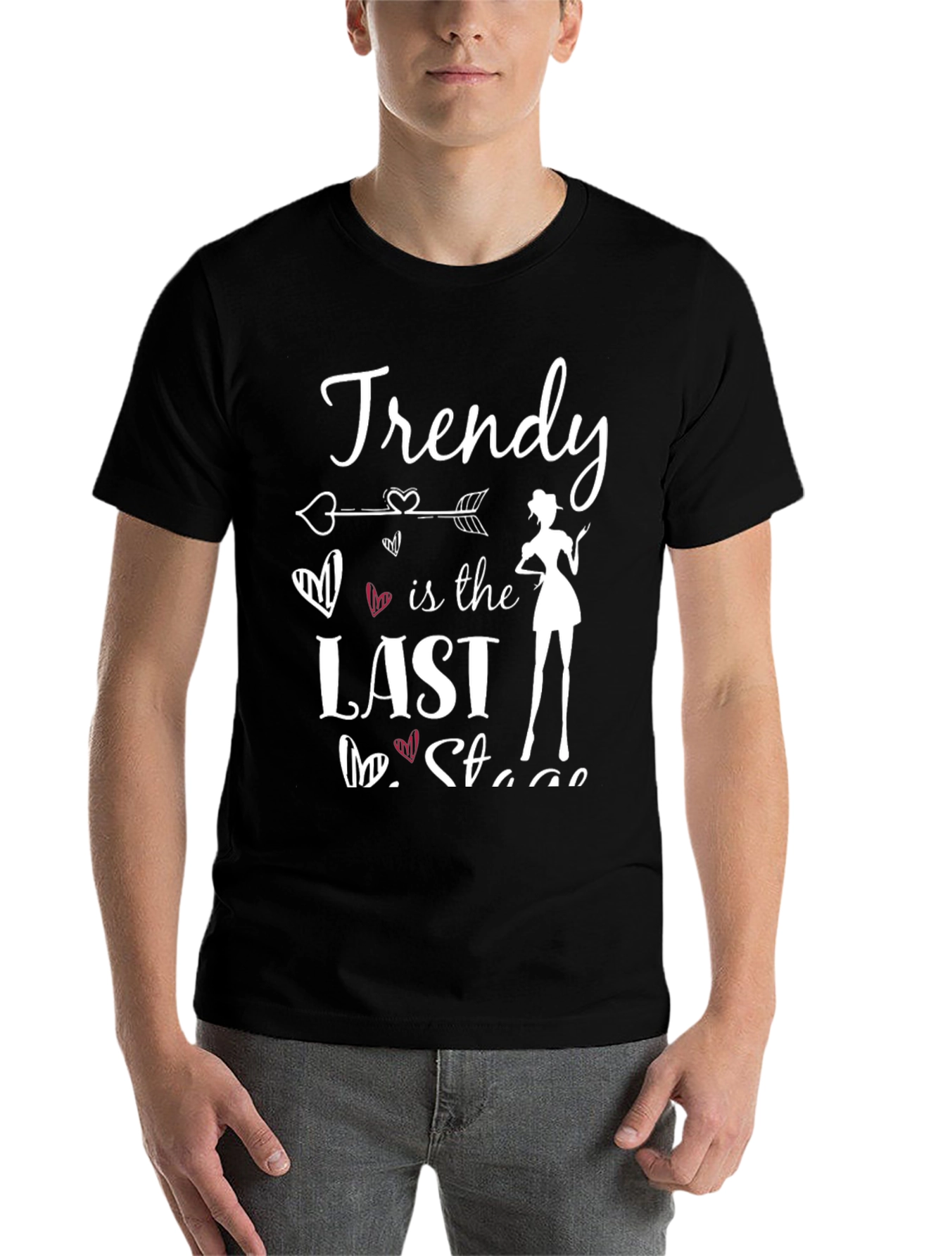 Black Trendy Last Stage T-Shirt - Stylish & Comfy view 7