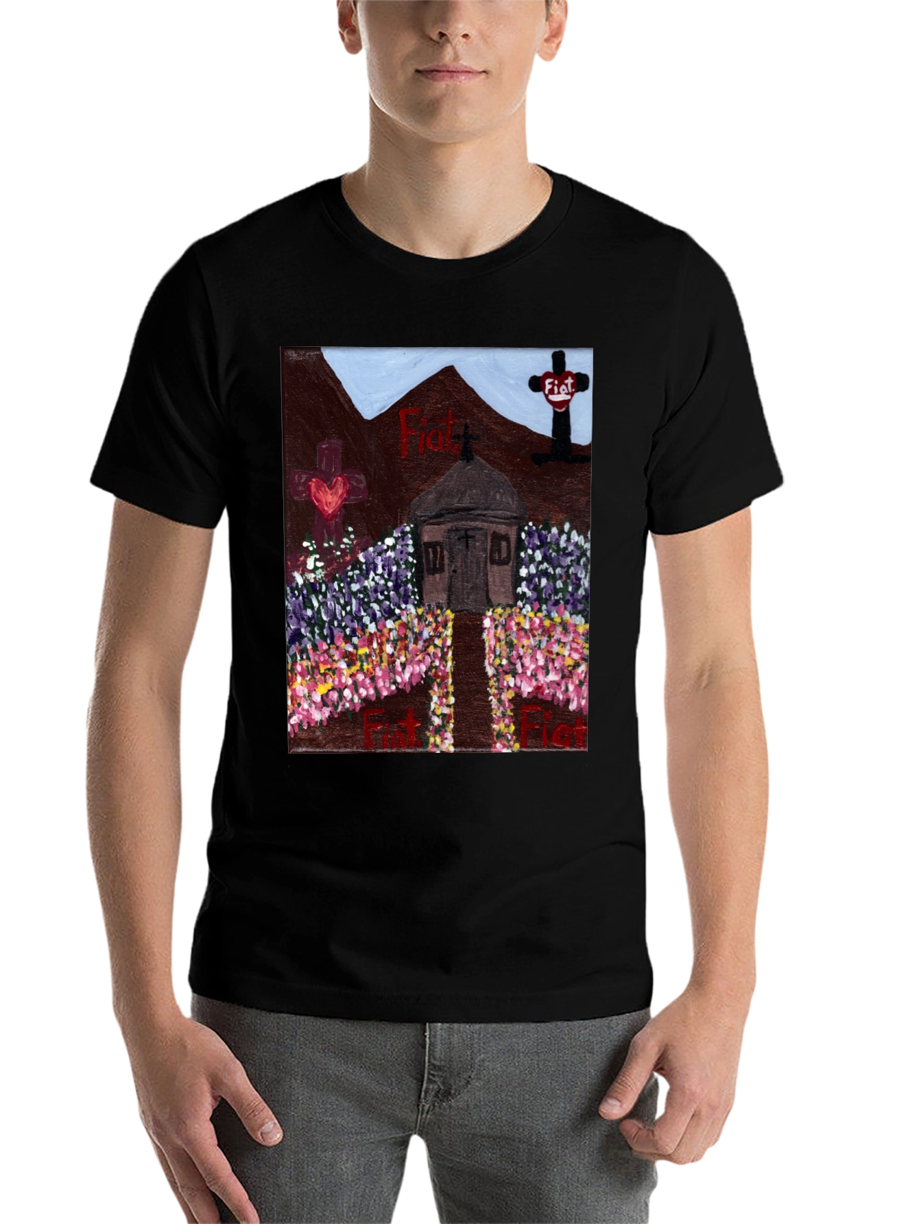 Black Floral Fiat Tee view 7
