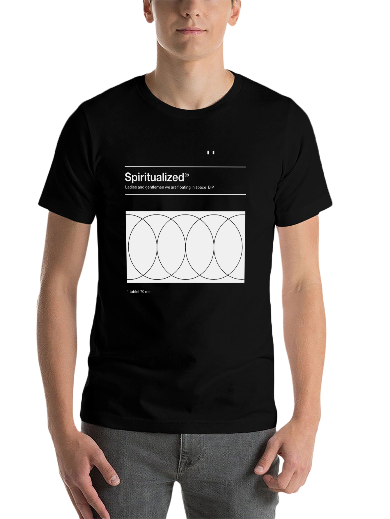 Black Spiritualized Ladies and Gentlemen T-Shirt view 7