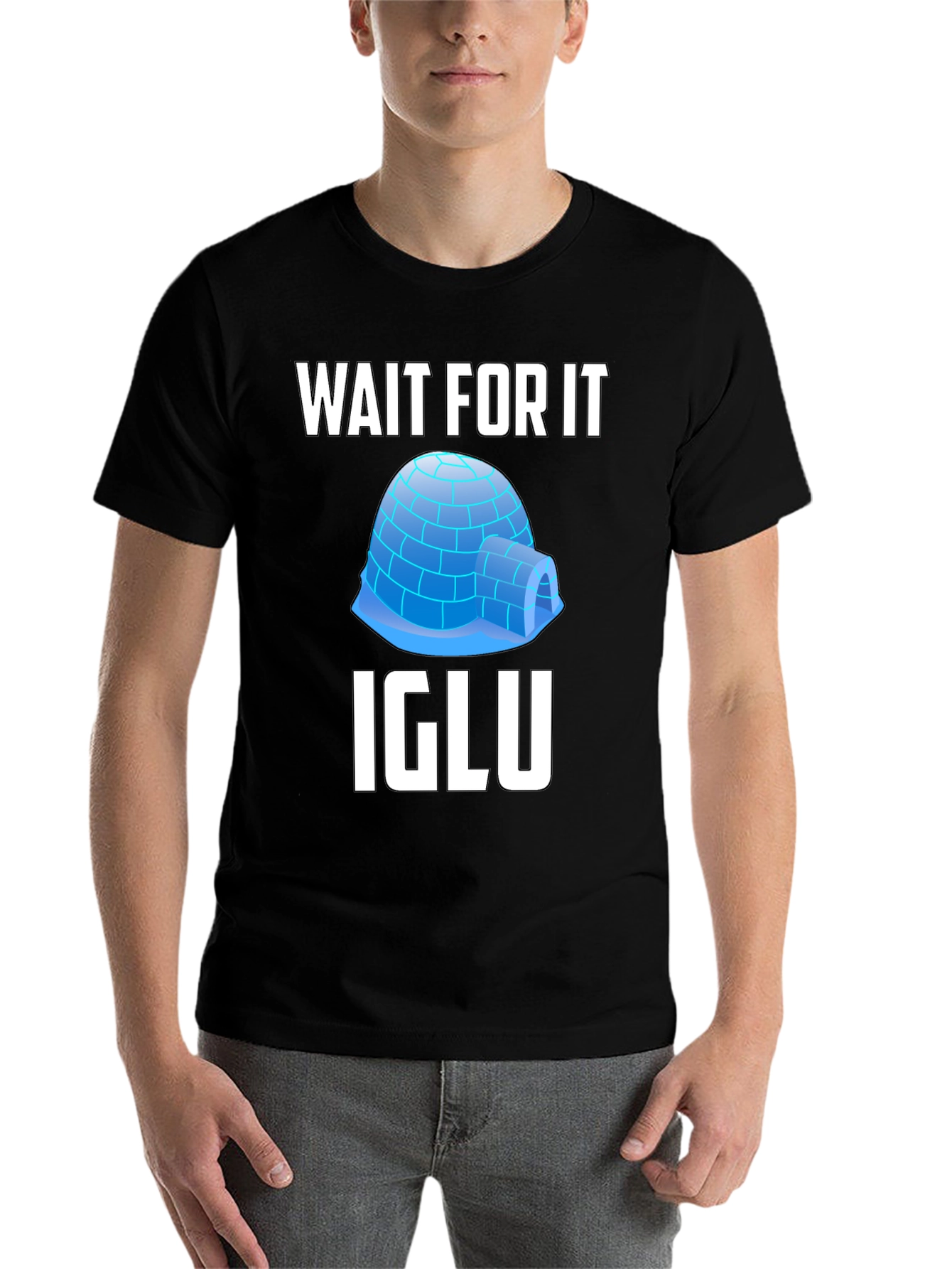 Black Wait For It Igloo T-Shirt view 7