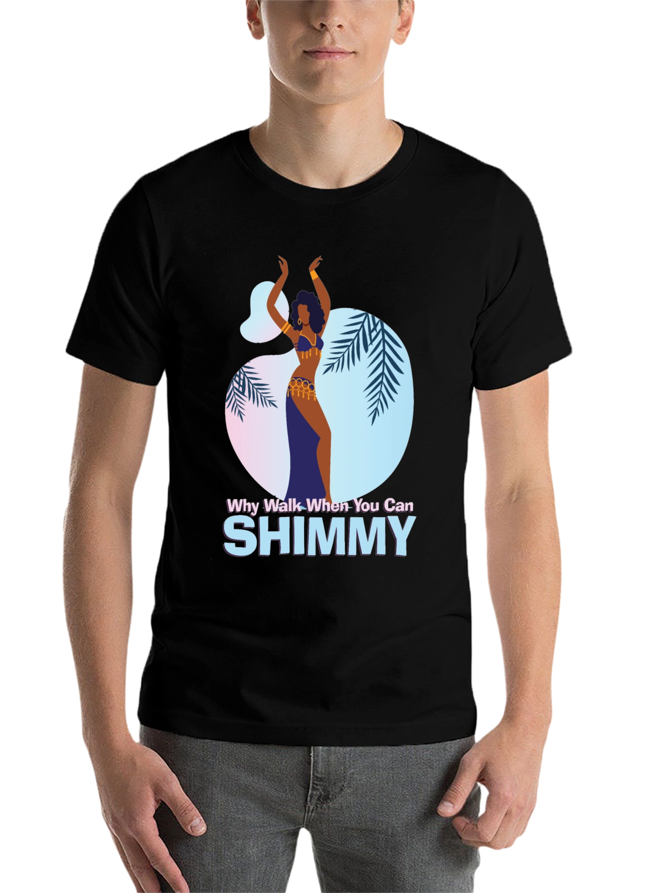Black Shimmy Dance Graphic Tee - Why Walk When You Can Shimmy view 7